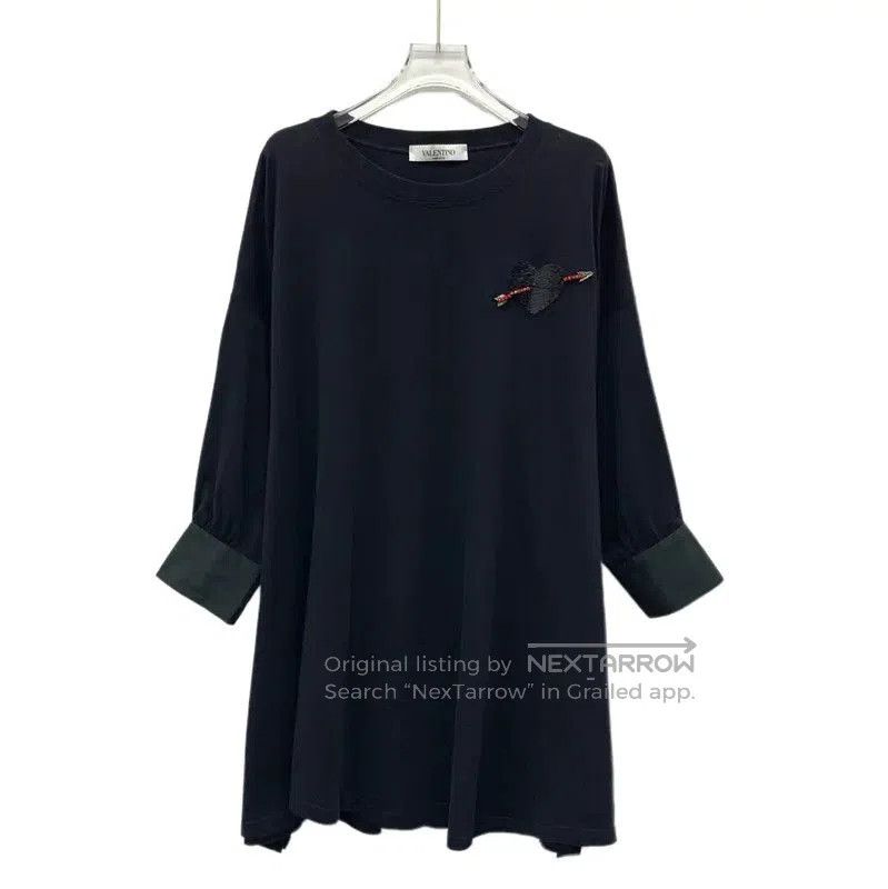 Valentino Valentino Black Cotton Dress Size S . Size S / US 4 / IT 40 - 1 Thumbnail