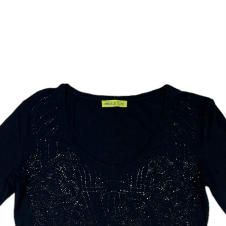 Versace Jeans Couture Versace Jeans Black Long Sleeve Top | Size M Size M / US 6-8 / IT 42-44 - 3 Thumbnail