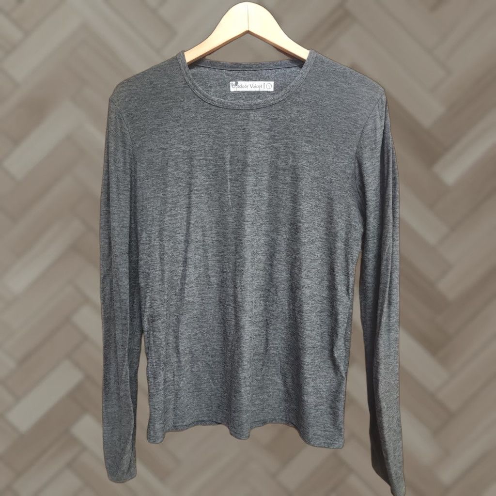 Outdoor Voices Outdoor Voices Sweatee Long Sleeve Shirt Grey S Women Pullover Crew Neck Activewear Size S / US 4 / IT 40 - 1 Thumbnail
