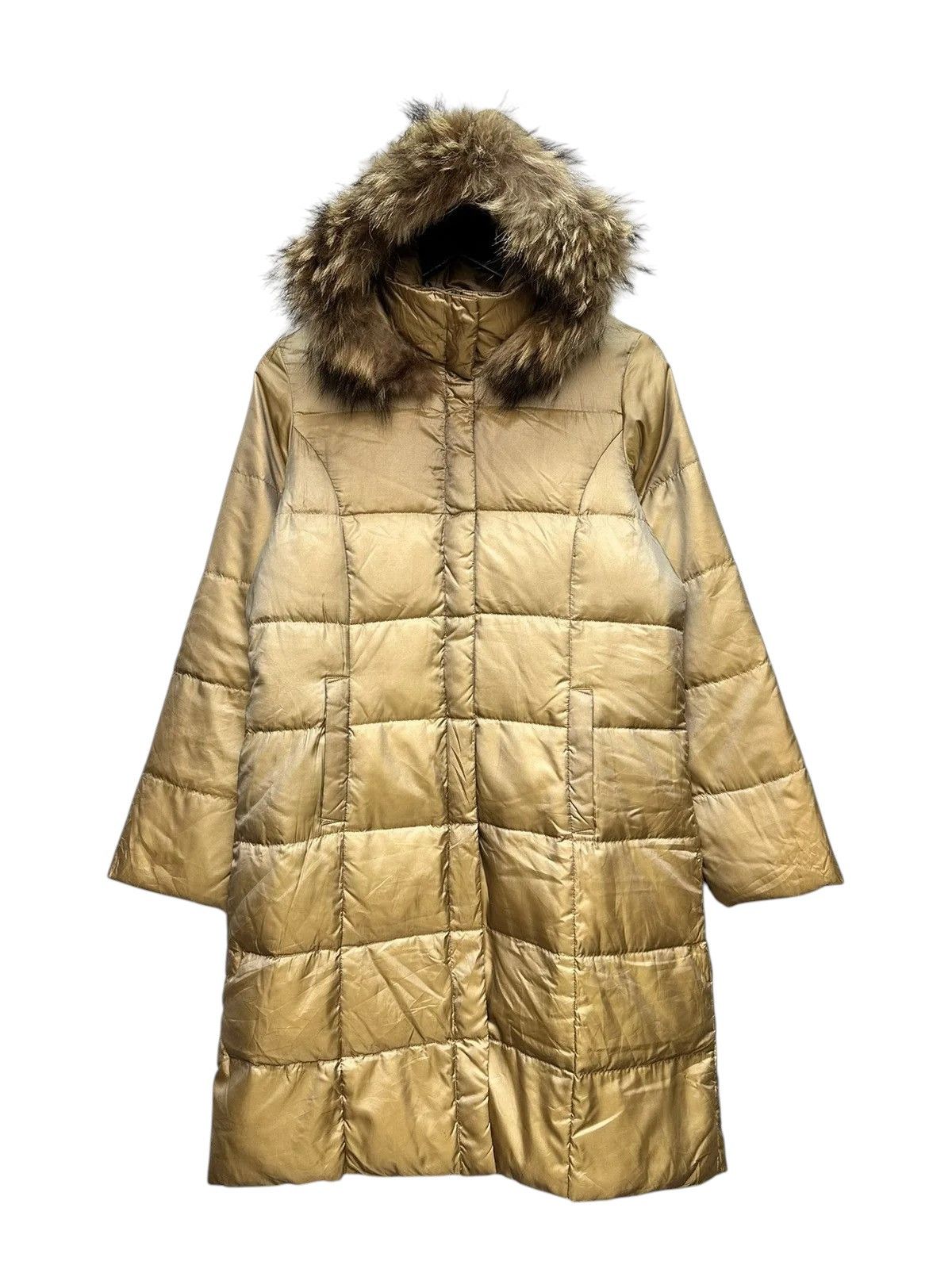 Vintage Ifsixwasnine Brown Fur Hood Winter Jacket Military Y2K Style Size M / US 6-8 / IT 42-44 - 2 Thumbnail