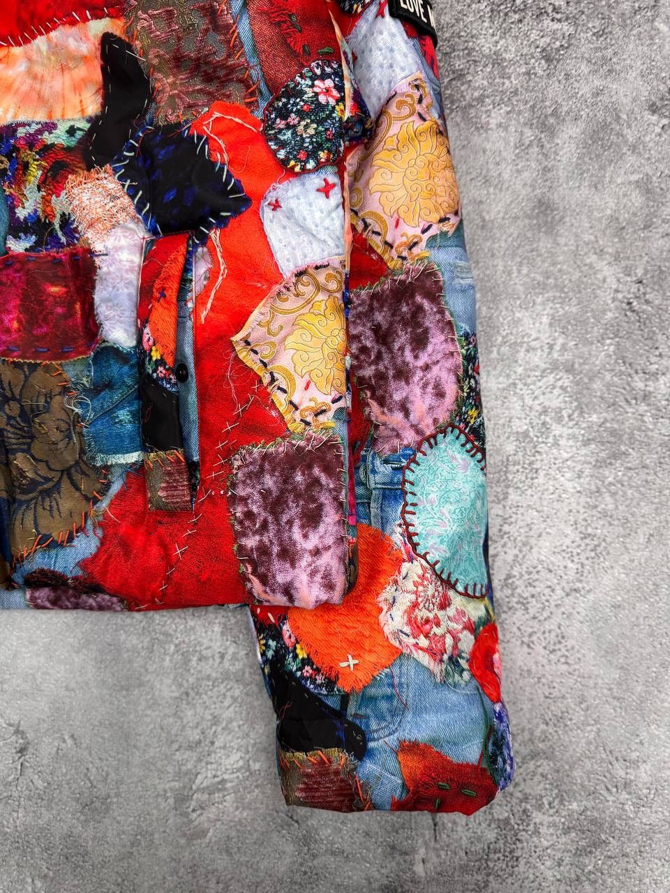 Love Moschino Love Moschino Patchwork Puffer Jacket Multicolor Women's Size M / US 6-8 / IT 42-44 - 2 Thumbnail