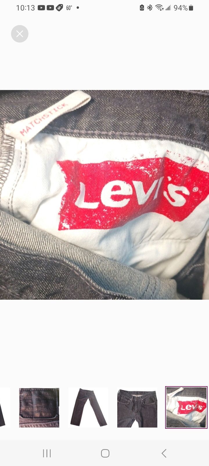 Levi's Vintage Clothing Vintage Levi Strauss & Co Matchstick Black Jeans Size US 32 / EU 48 - 7 Thumbnail