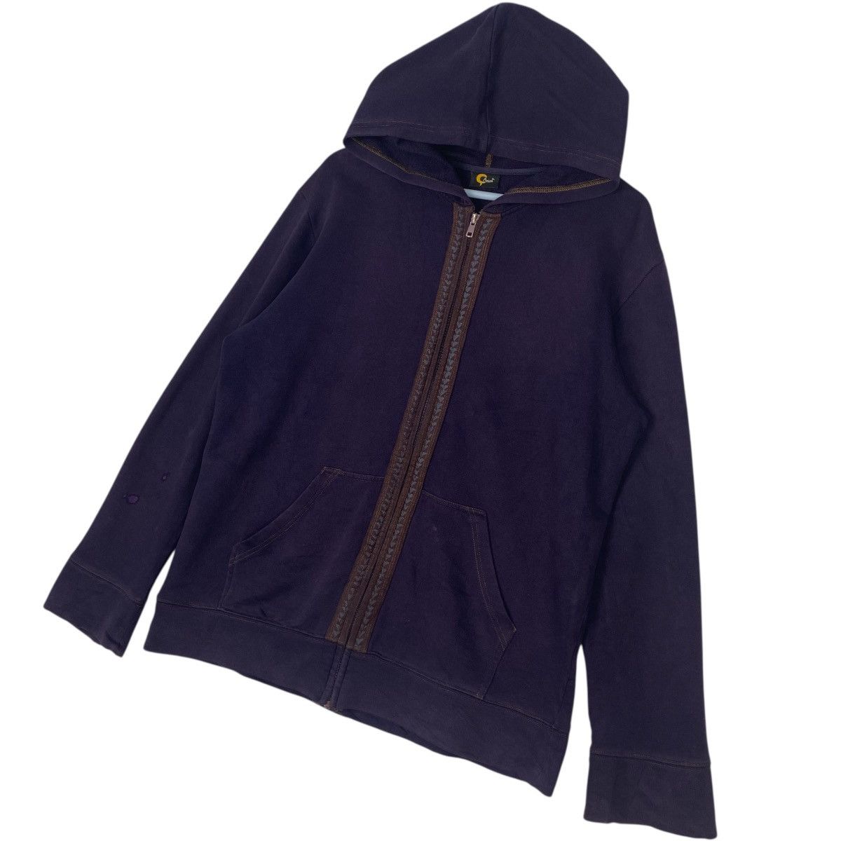 Vintage Vintage Amina Folklore Full Zip Hoodie Sweater Blue Size L Size L / US 10 / IT 46 - 2 Thumbnail