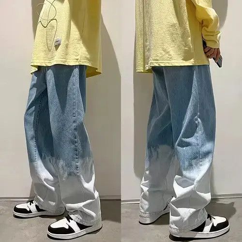 Other Wide-leg Fashion Casual Retro Gradient Baggy Jeans Size US 29 - 4 Thumbnail