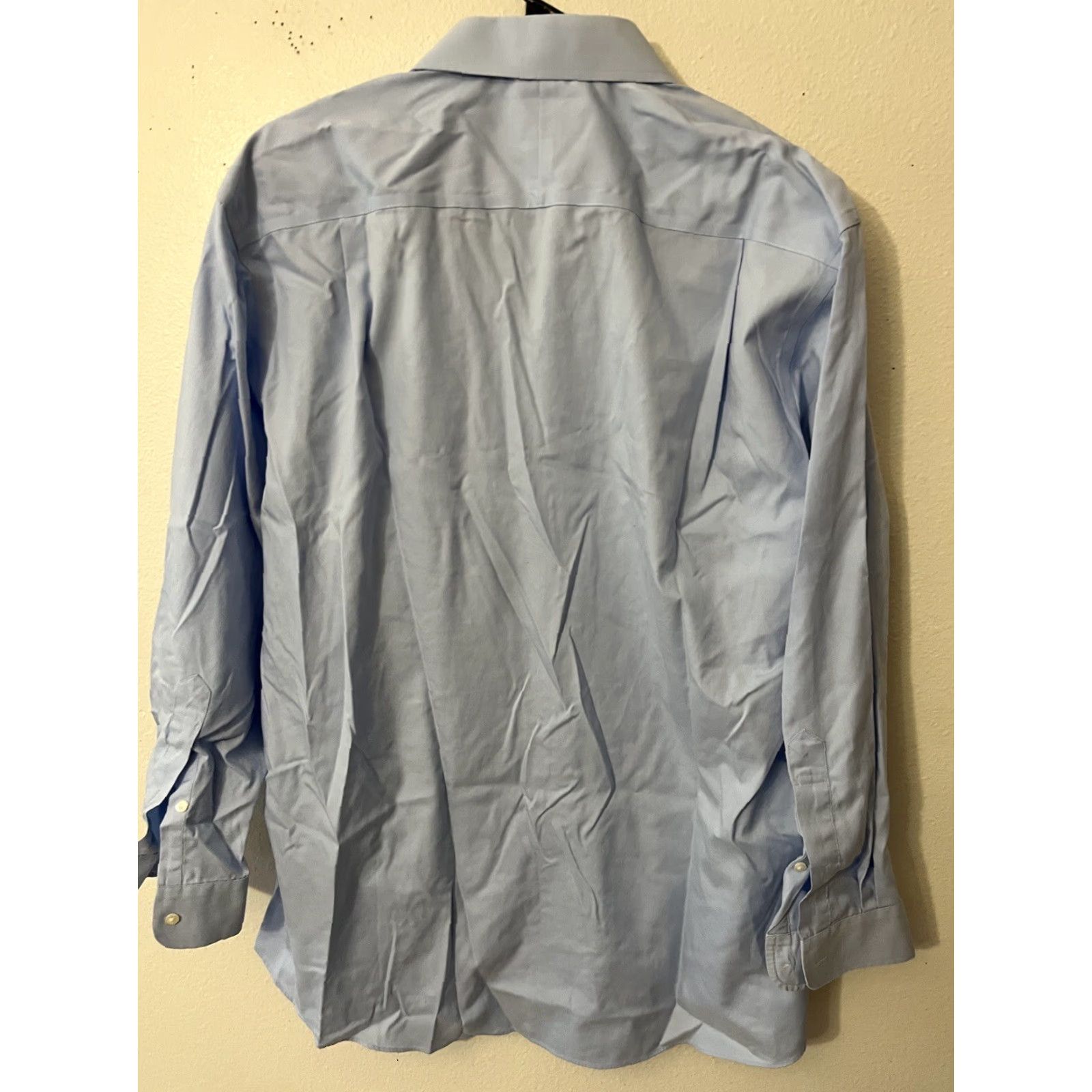 Jos. A. Bank Jos. A. Bank Long Sleeve Button-Up Shirt Men's 17 Blue Traditional Fit Slim Solid Travel Size US XL / EU 56 / 4 - 3 Thumbnail