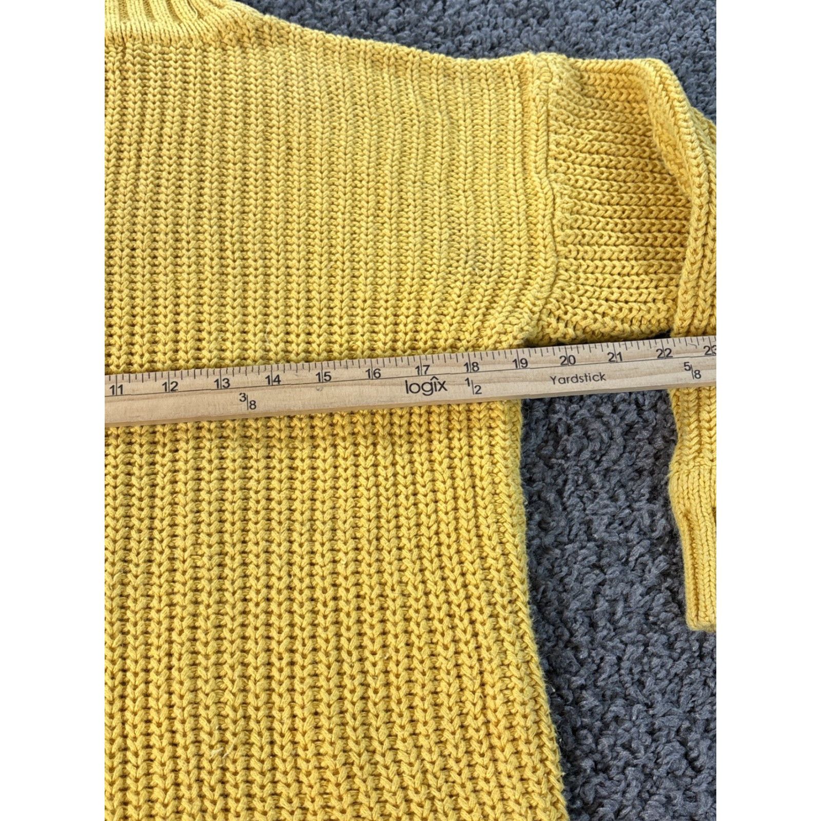 Gap VINTAGE Gap Sweater Men L Yellow Mock Neck 90s Preppy KnIT Chunky Knit Cotton Nylon Pullover Size L / US 10 / IT 46 - 3 Thumbnail
