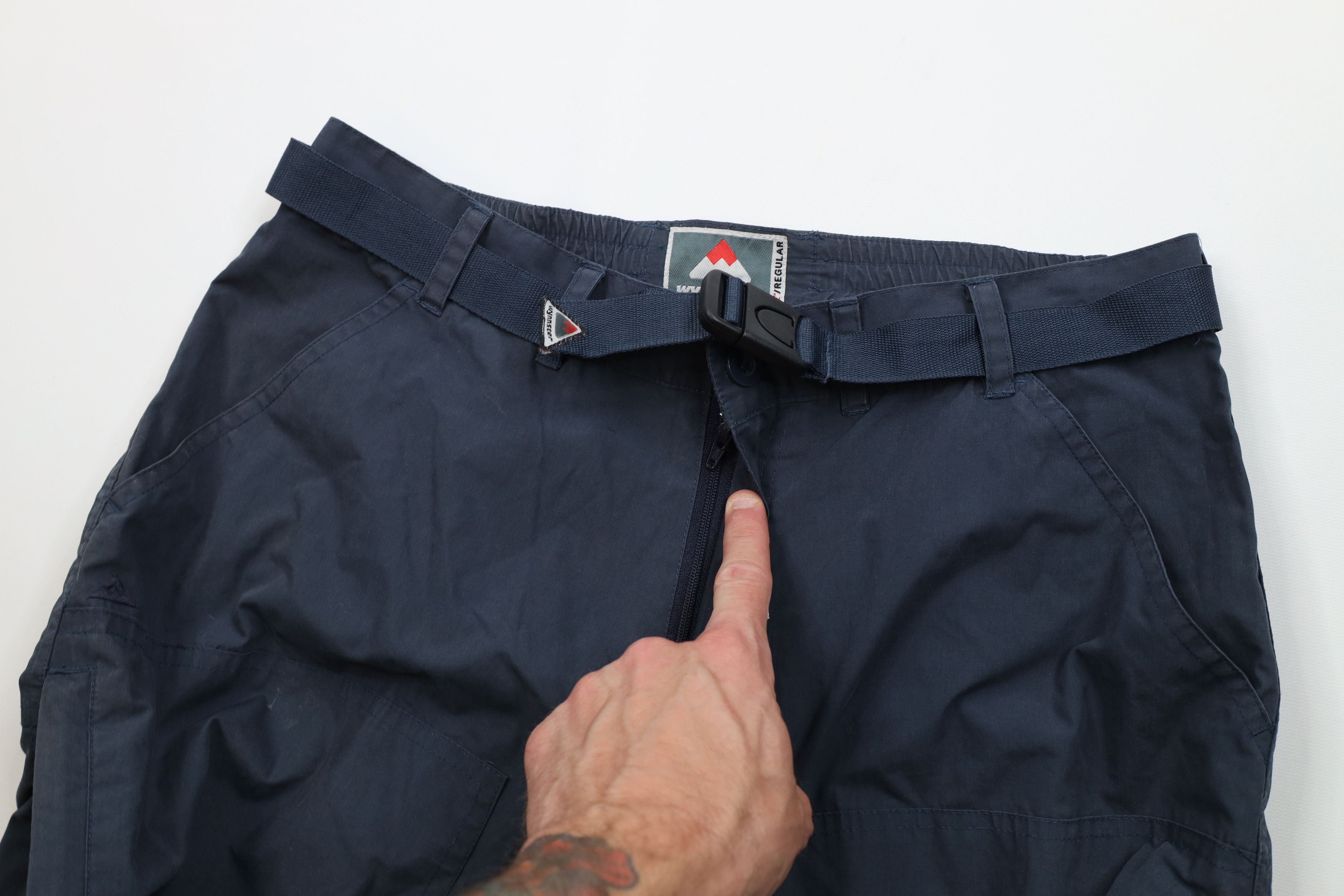 Vintage Vintage 90s Streetwear Hiking Trekking Pants Steel Blue Size US 32 / EU 48 - 10 Thumbnail