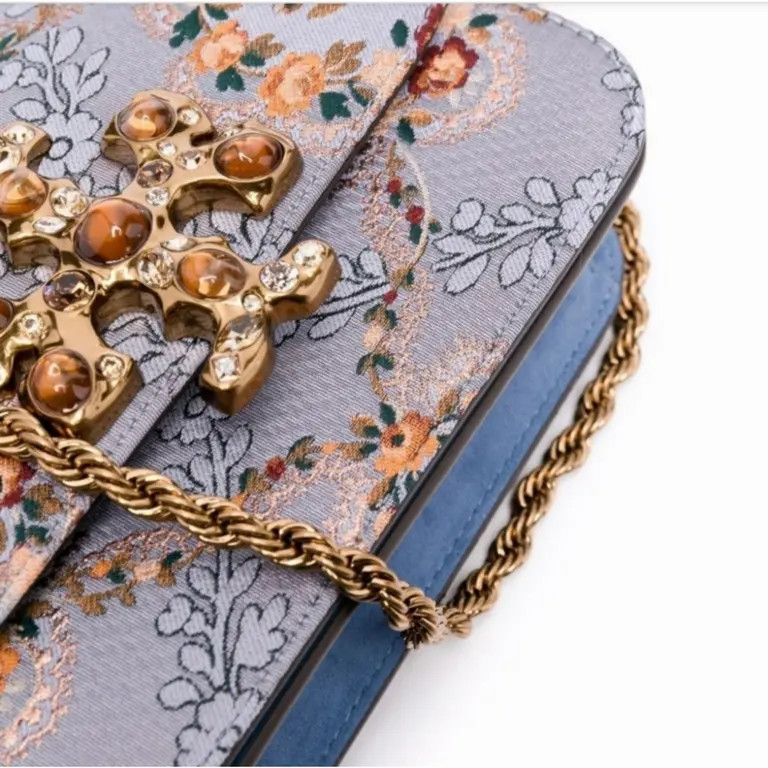 Tory Burch Tory Burch Eleanor Brocade Bag Blue Sea Multi Size ONE SIZE - 3 Thumbnail