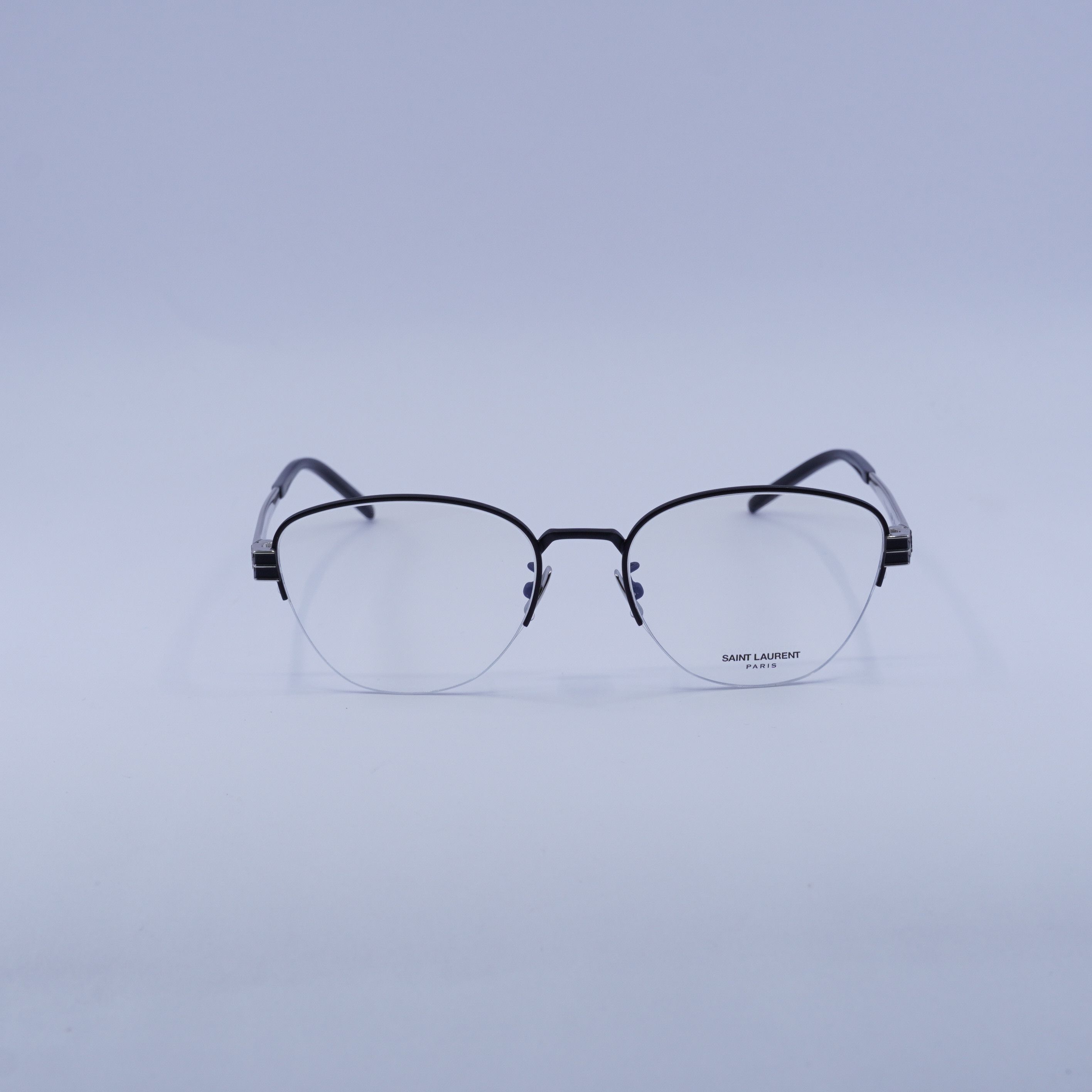 Saint Laurent Paris Saint Laurent SL M64 004 Eyeglasses Black/Silver 54mm Size ONE SIZE - 3 Thumbnail
