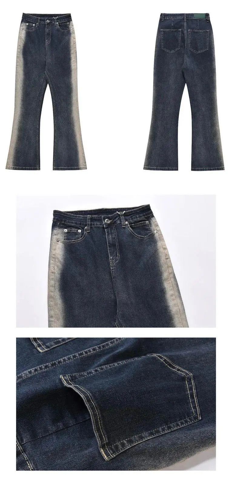 Japanese Brand × Jean Slim Flared Streetwear Vintage Design Jeans Size US 34 / EU 50 - 7 Thumbnail