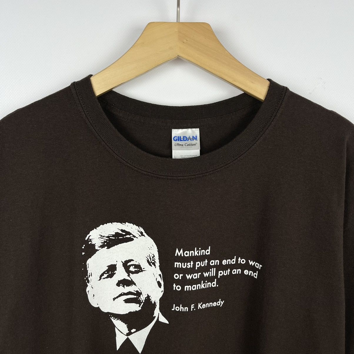 Vintage Vintage John F Kennedy graphic Museum USA tee 90’s Size US L / EU 52-54 / 3 - 6 Thumbnail