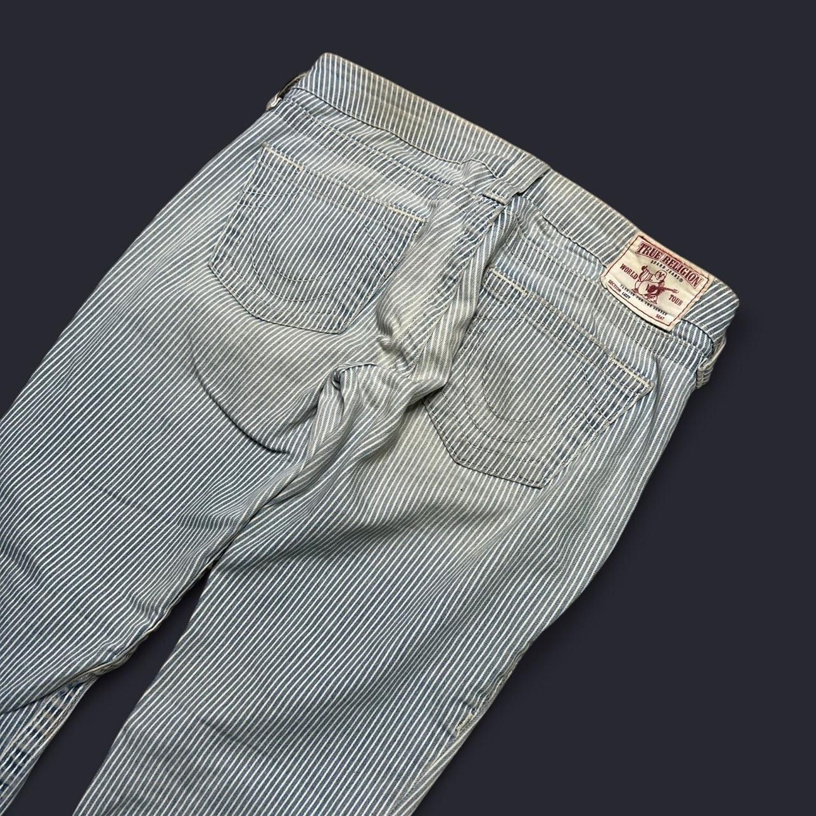 True Religion True Religion Women’s White & Blue Capri Crop Pants - 26 Size 26" / US 2 / IT 38 - 4 Thumbnail