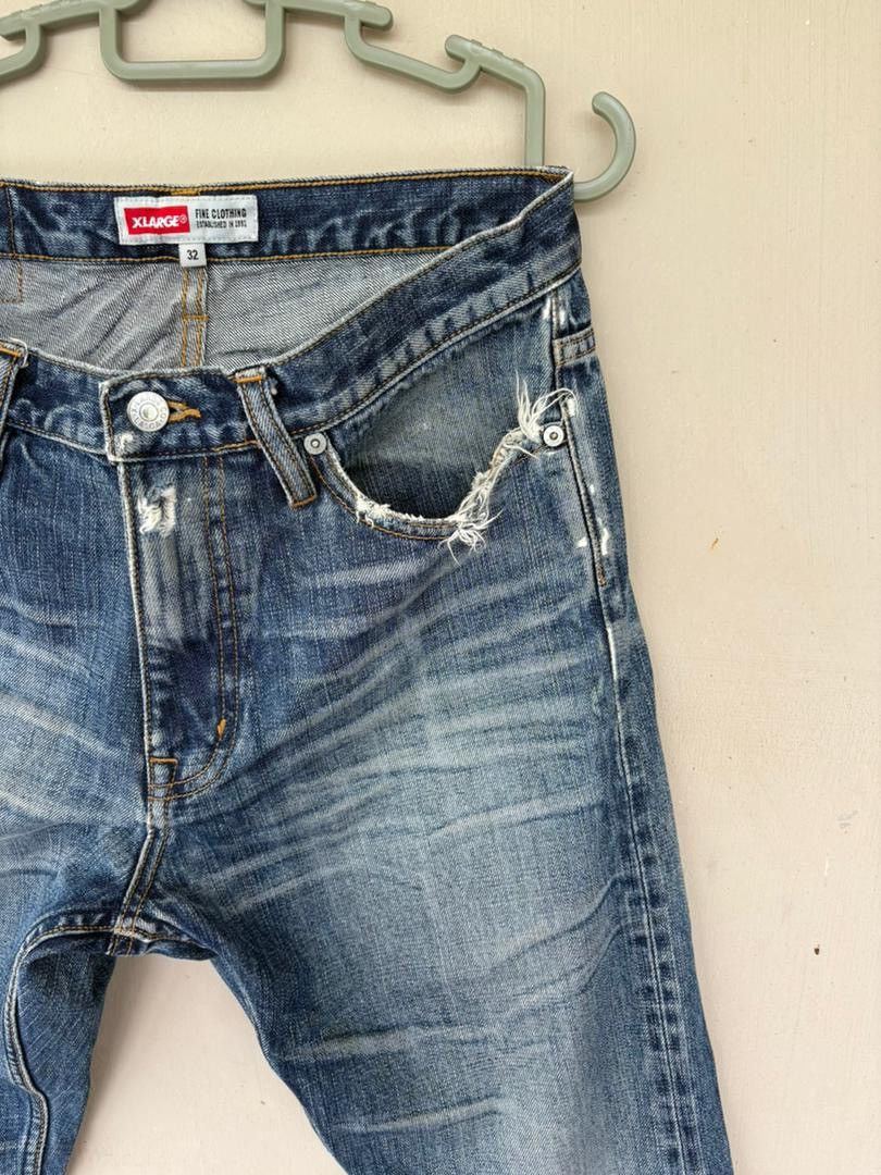 Japanese Brand Vtg XLarge Denim Pant Selvedge Distressed Denim Size US 32 / EU 48 - 4 Thumbnail