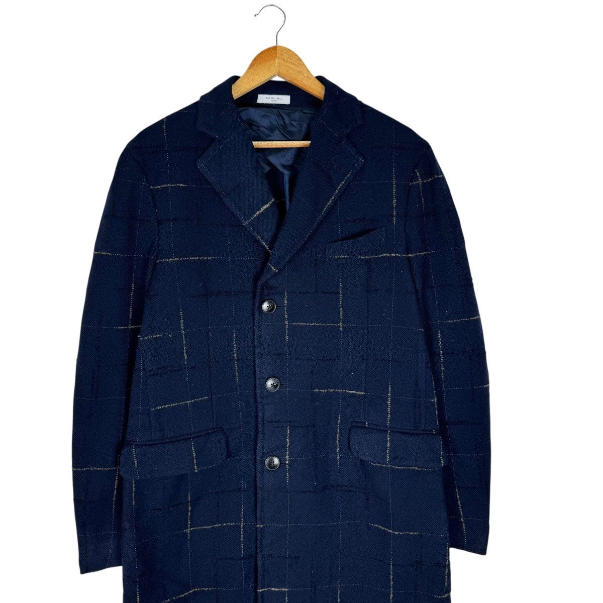 Boglioli ❄️BOGLIOLI STRIPED DISTRESS LONG COAT JACKET Size US M / EU 48-50 / 2 - 3 Thumbnail