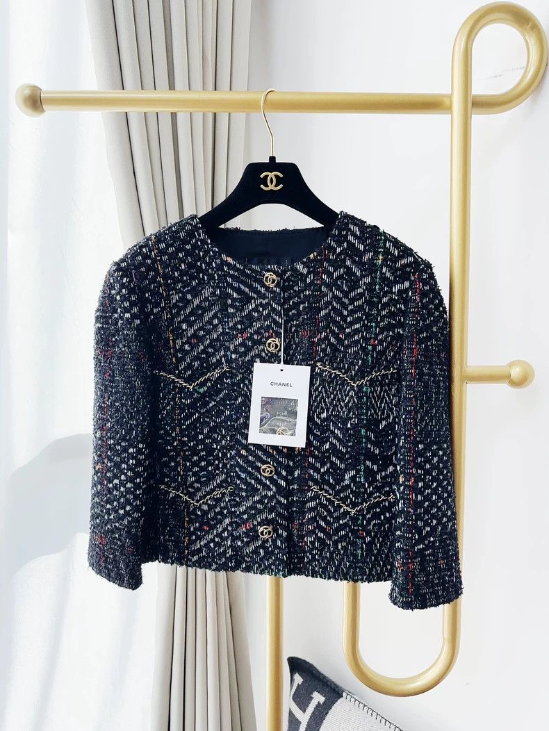Chanel Chanel Mixed-color twill tweed short jacket Size S / US 4 / IT 40 - 1 Thumbnail