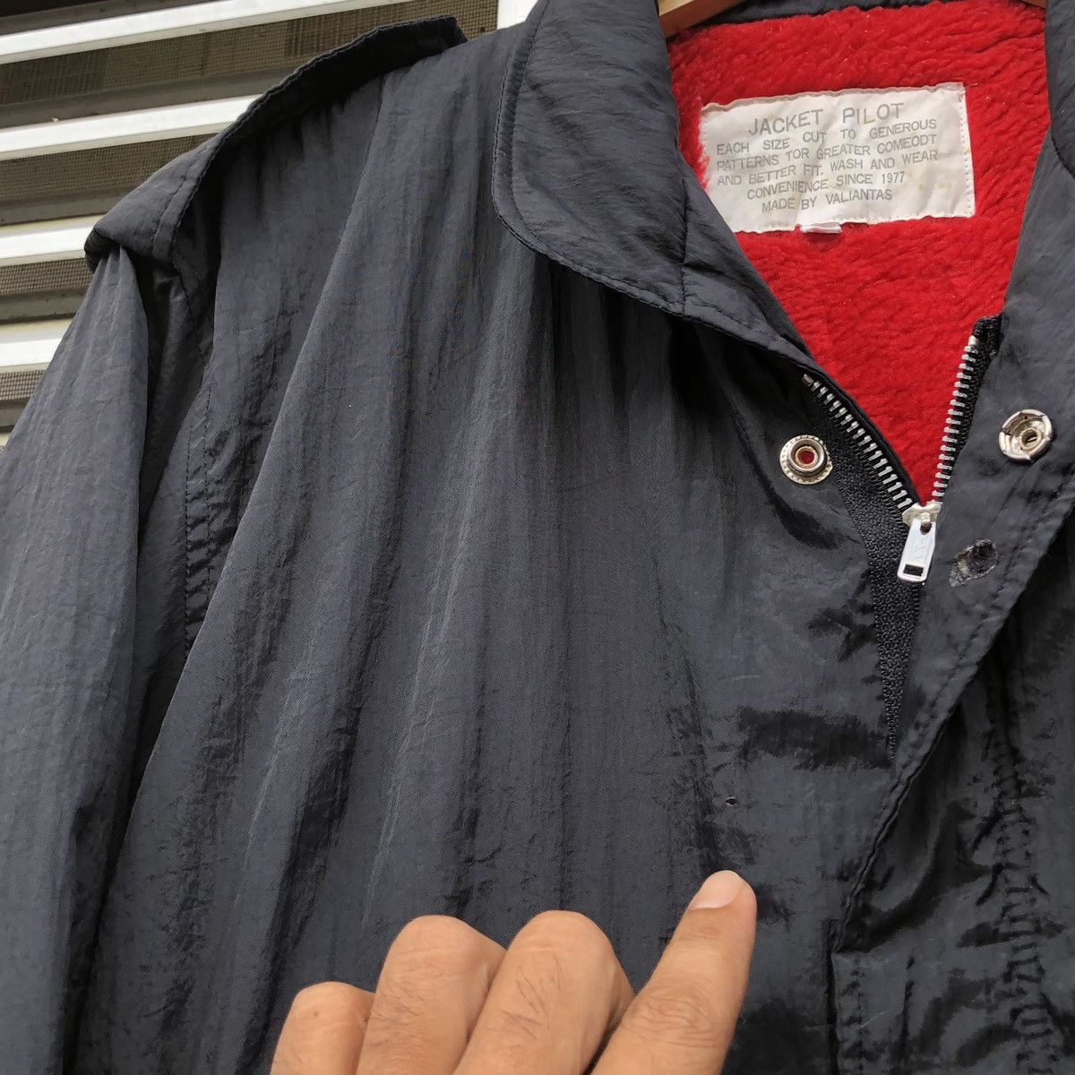 Vintage Vintage Pilot Made By Valiantas Lined fleece Bomber Jacket Size US L / EU 52-54 / 3 - 10 Thumbnail