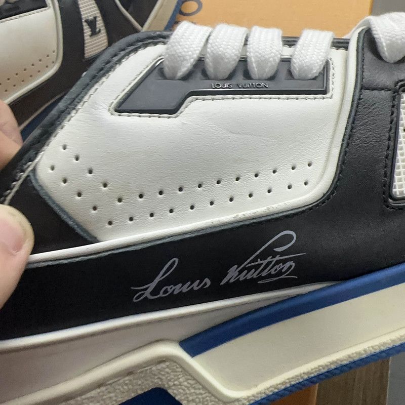 Louis Vuitton Louis Vuitton Trainer Sneakers in Black and Blue -2508 Size US 9 / EU 42 - 7 Thumbnail