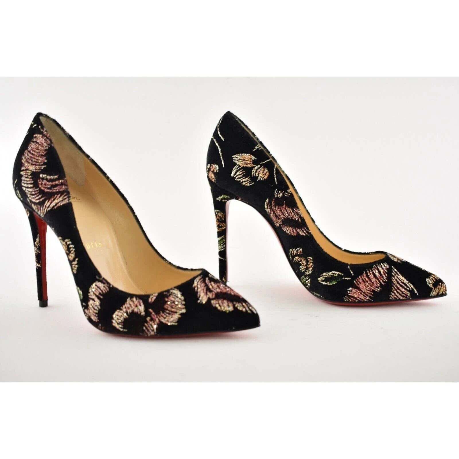 Christian Louboutin Christian Louboutin Pigalle Follies 100 Black Velvet Red Size US 8.5 / IT 38.5 - 4 Thumbnail