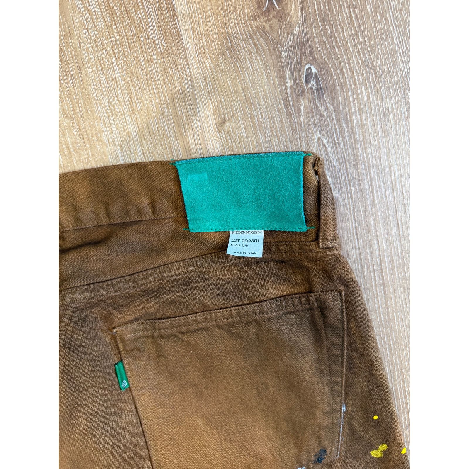 HIDDEN Hidden NY Paint Splatter Jeans Brown Green Logo Size US 34 / EU 50 - 9 Thumbnail