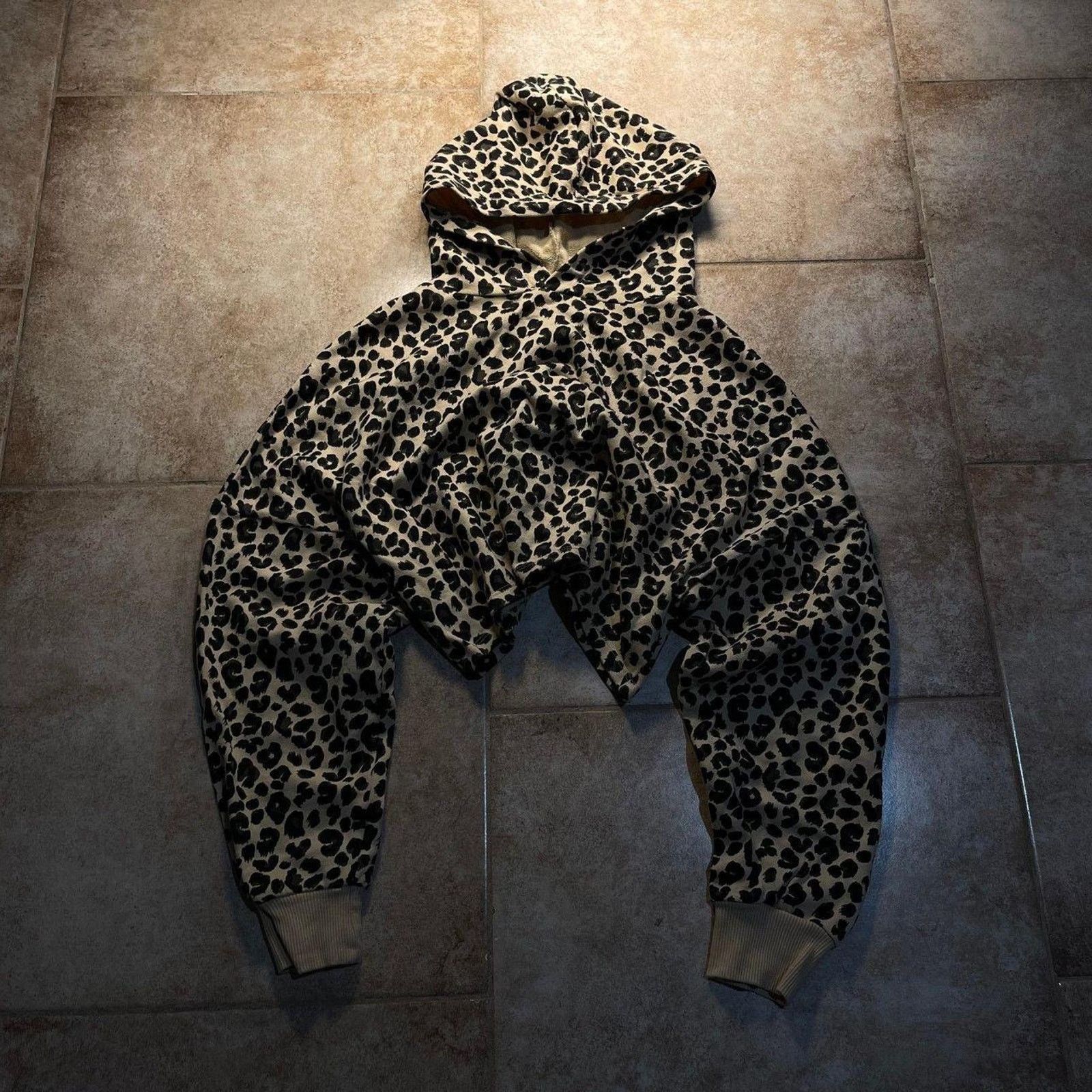 H&M Vintage Leopard Cheetah Print H&M Cropped Hoodie Crop Top Size S / US 4 / IT 40 - 5 Thumbnail