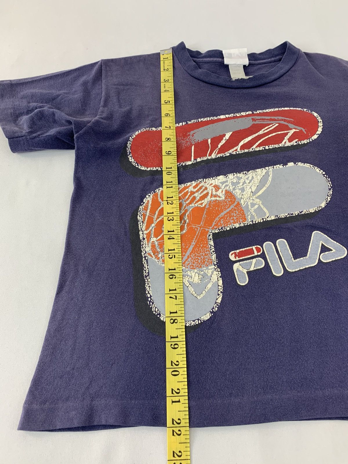 Fila 90s Fila Big F Basketball Logo Crewneck Printed Tee Size US M / EU 48-50 / 2 - 9 Thumbnail