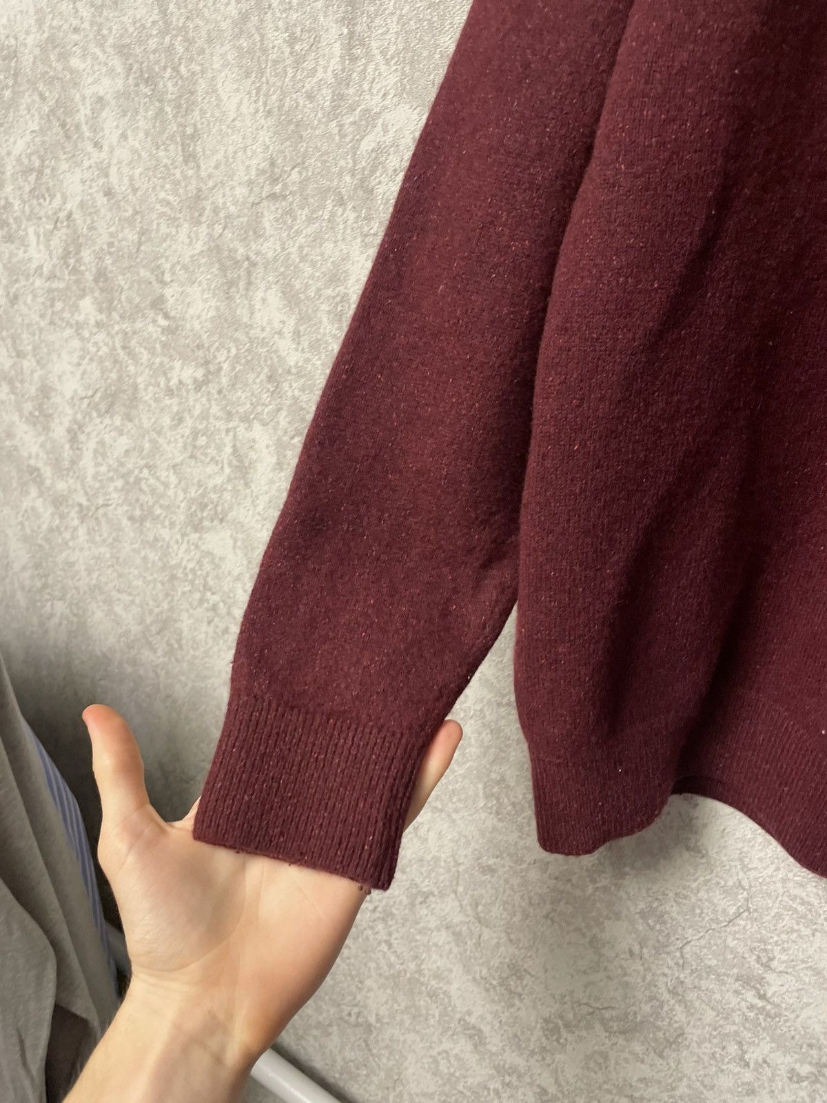 Barbour Vintage Barbour Burgundy Wool Sweater Crewneck Size US M / EU 48-50 / 2 - 8 Thumbnail