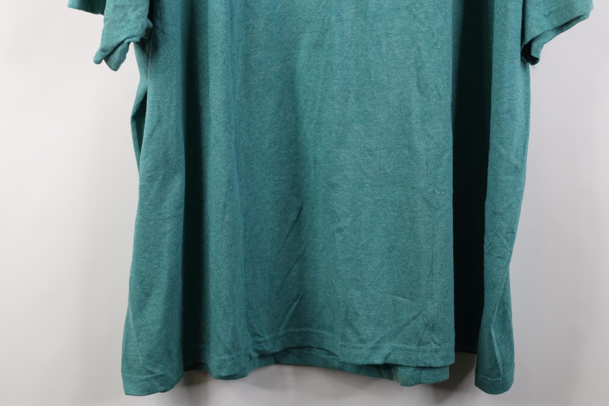 Hanes Deadstock Vintage 90s Hanes T-Shirt Miro Green Heather USA Size US XXL / EU 58 / 5 - 17 Thumbnail