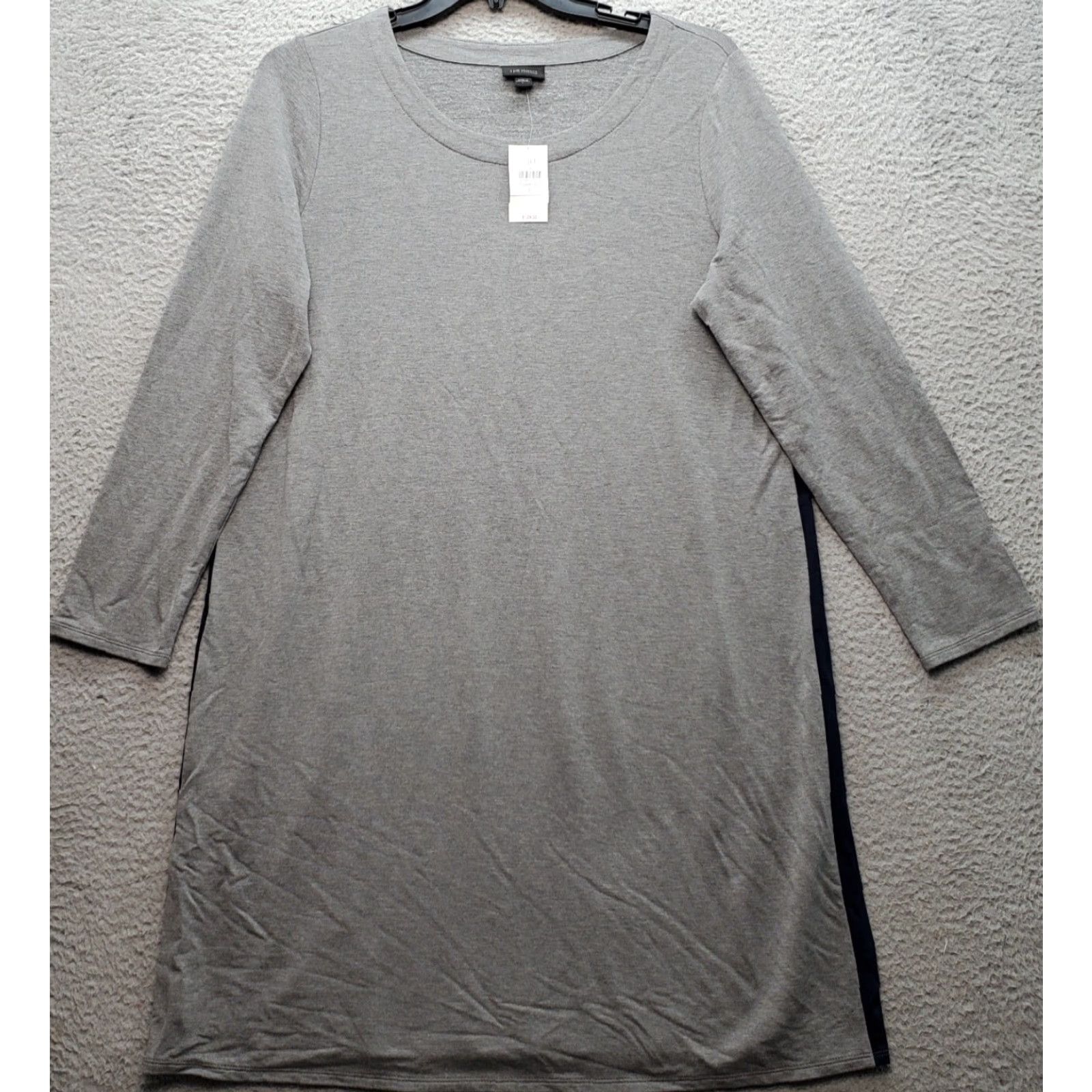 J. Jill J. Jill Wearever T-Shirt Dress Women Size L Gray Rayon Round Neck Pullover dress Size L / US 10 / IT 46 - 2 Thumbnail