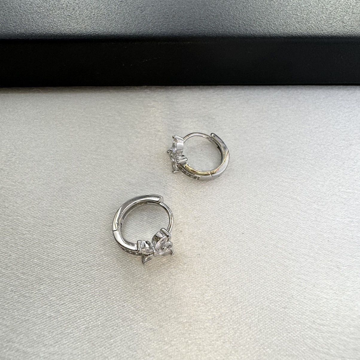 Designer × Other 13mm Small CZ Butterfly Hoop Earrings for Women Size ONE SIZE - 5 Thumbnail