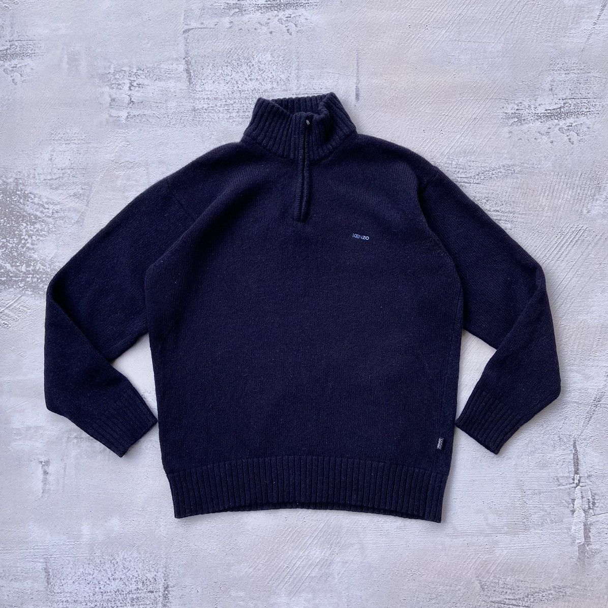 image of Kenzo Paris Wool Sweater in Navy, Men's (Size XL)