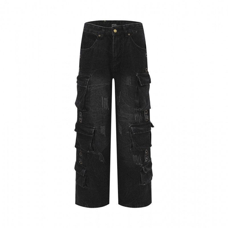 Japanese Brand × Jean Retro loose wide leg pocket jeans Size US 32 / EU 48 - 3 Thumbnail