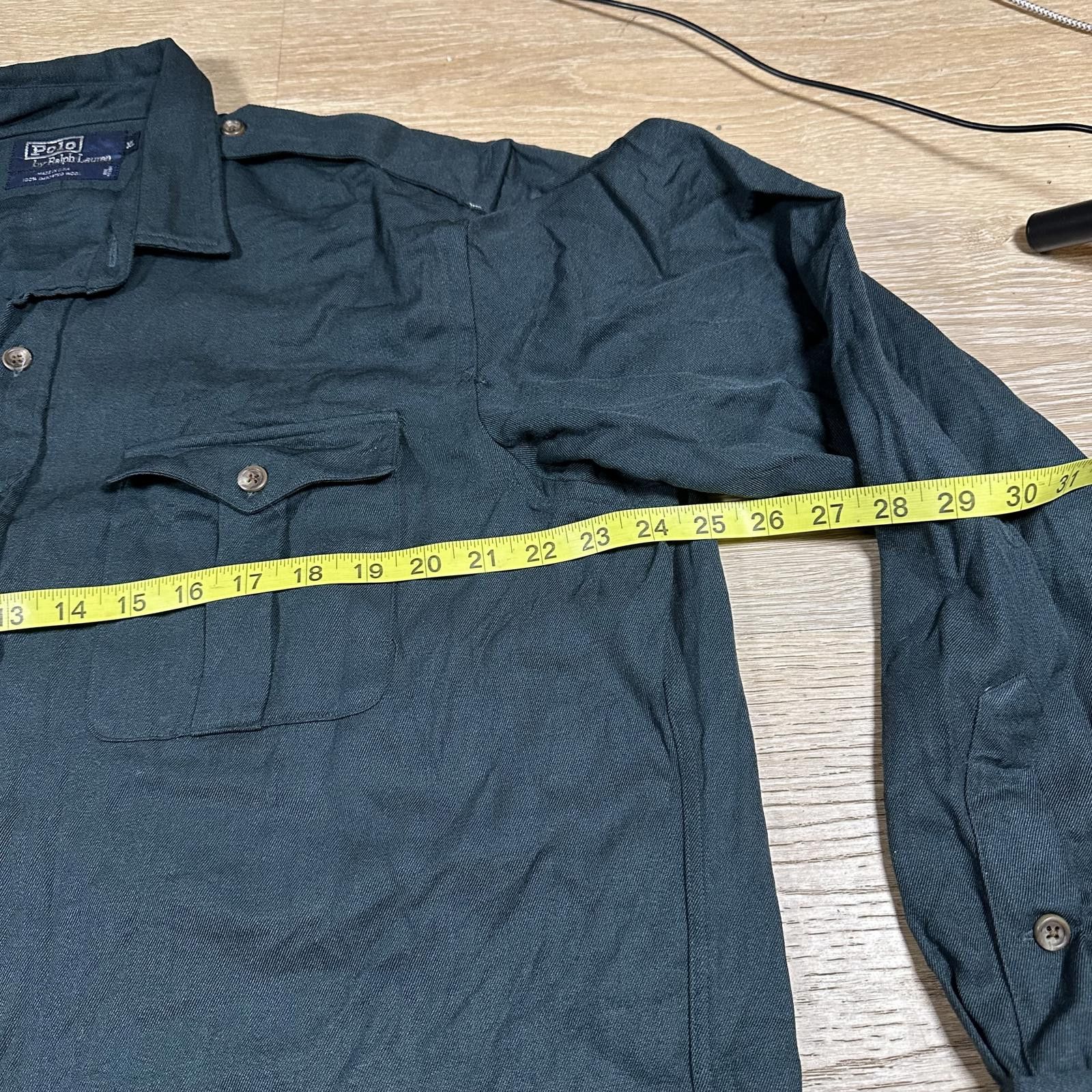 Other Vtg Polo Ralph Lauren wool shirt jacket green XL USA made Size US XL / EU 56 / 4 - 6 Thumbnail