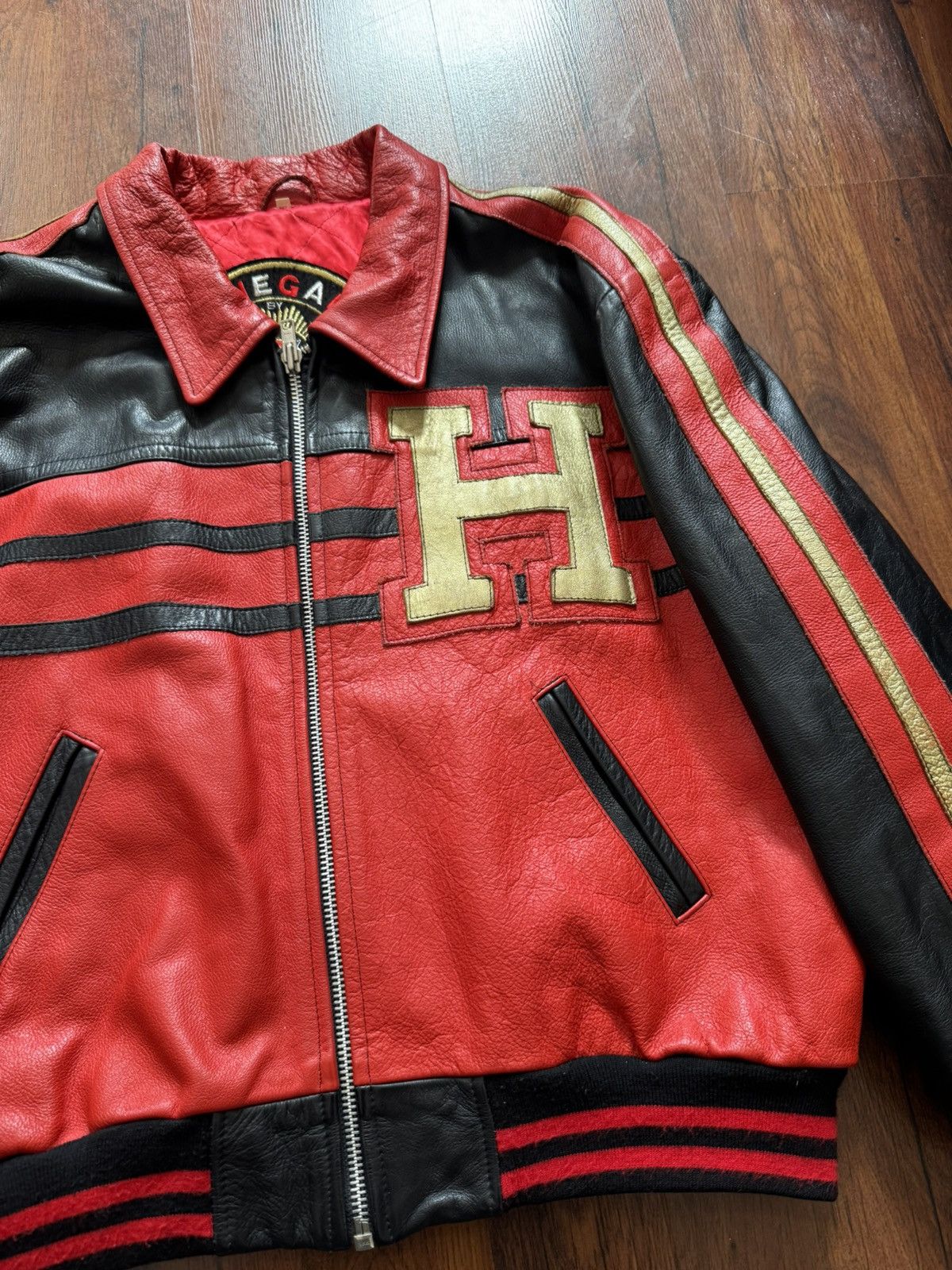 Leather Vintage Genuine Real Leather Jacket High Quality Rock Punk Size US XL / EU 56 / 4 - 3 Thumbnail