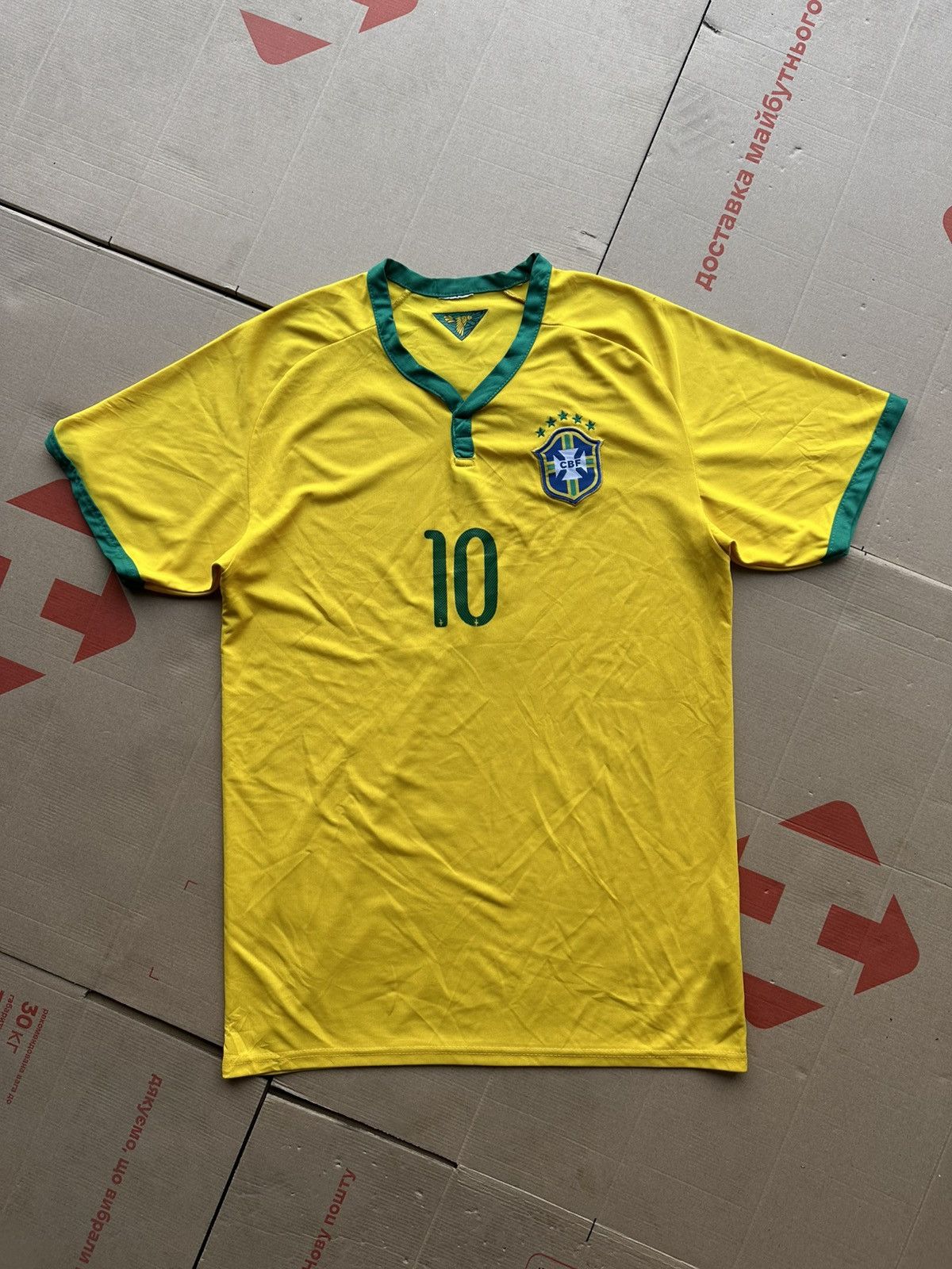 Vintage Crazy Y2K Brazil Soccer Jersey Neymar JR T-Shirt Blockcore Size US L / EU 52-54 / 3 - 3 Thumbnail