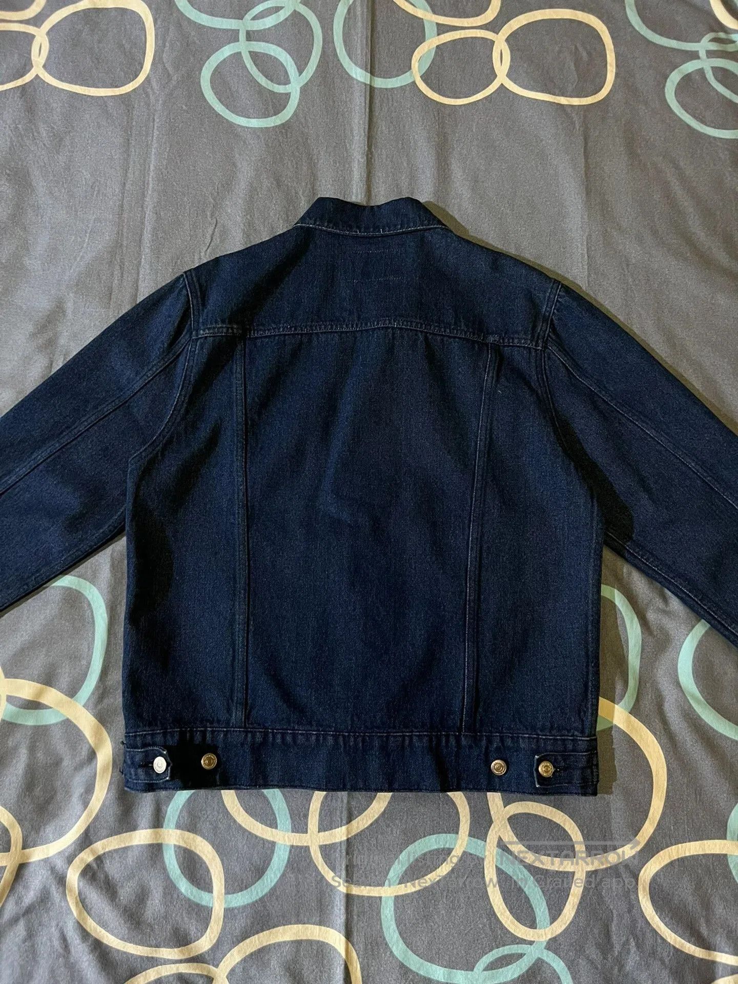 Sandro sandro embroidered denim jacket in dark blue. Size US XL / EU 56 / 4 - 4 Thumbnail
