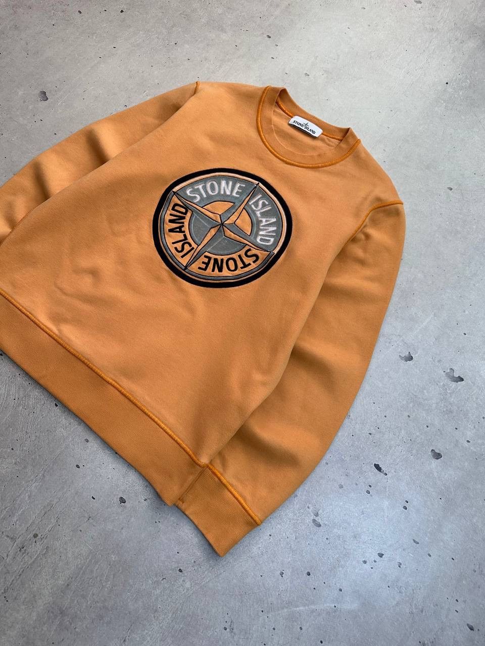 Stone Island Stone Island Compass Logo Sweatshirt Orange Crewneck Size M Size US M / EU 48-50 / 2 - 4 Thumbnail