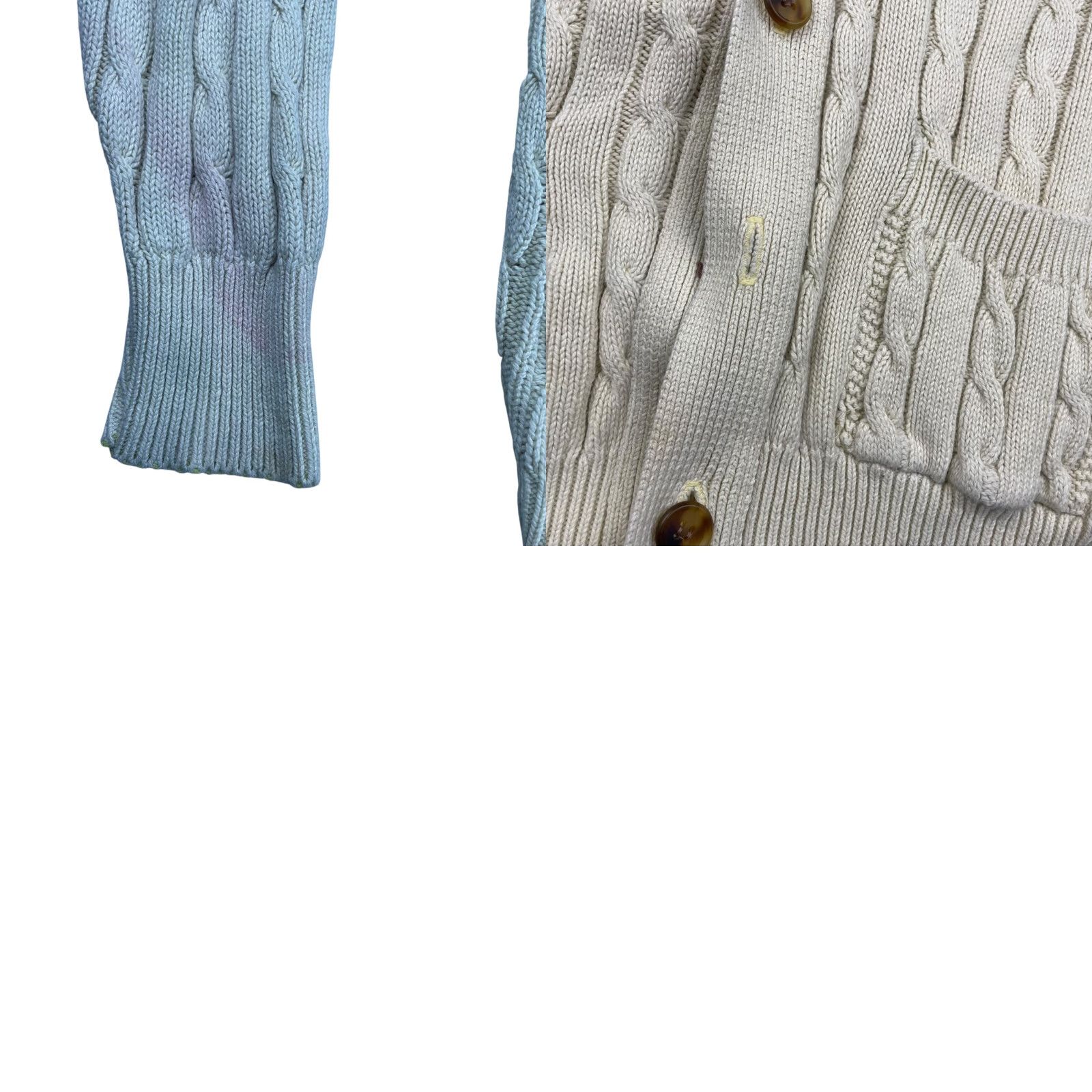 Vintage VINTAGE Lord Jeff Cardigan Sweater Mens 100% Cotton Cable-Knit Ivory Medium USA Beige Solid Size US M / EU 48-50 / 2 - 8 Thumbnail