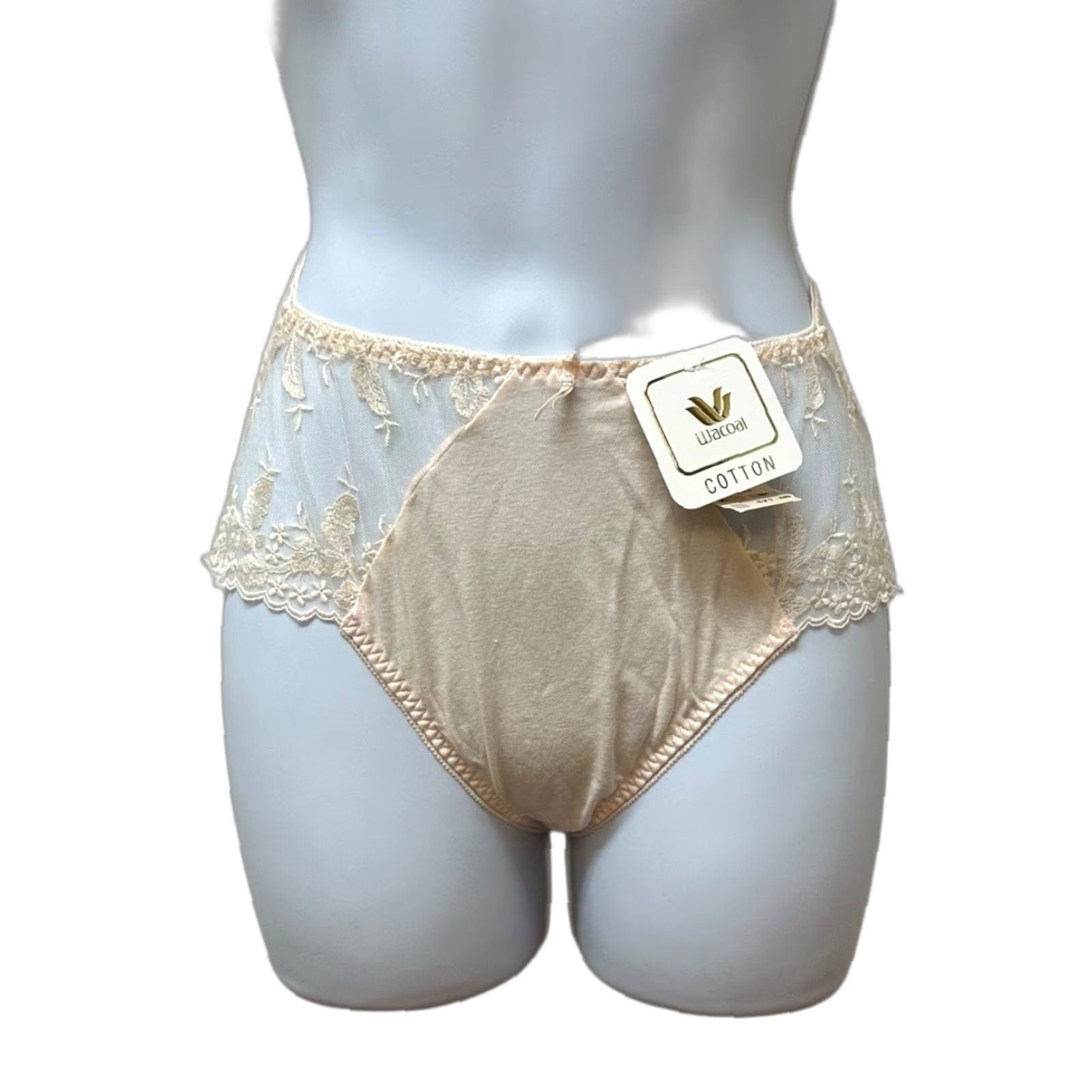 Vintage VINTAGE Wacoal Panties Cotton Sheer Lace Hi Cut Size M NEW Size 32" / US 10 / IT 46 - 1 Thumbnail