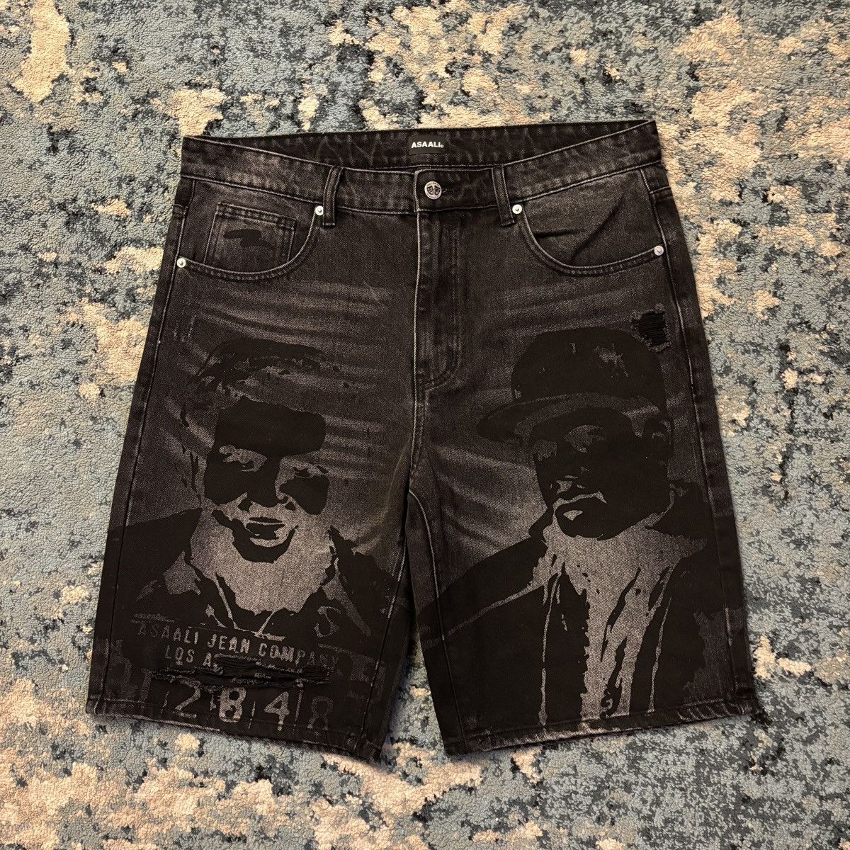 Asaali Asaali Cartel Denim Shorts Size 36 Brand New Retail $250 Size US 36 / EU 52 - 1 Thumbnail