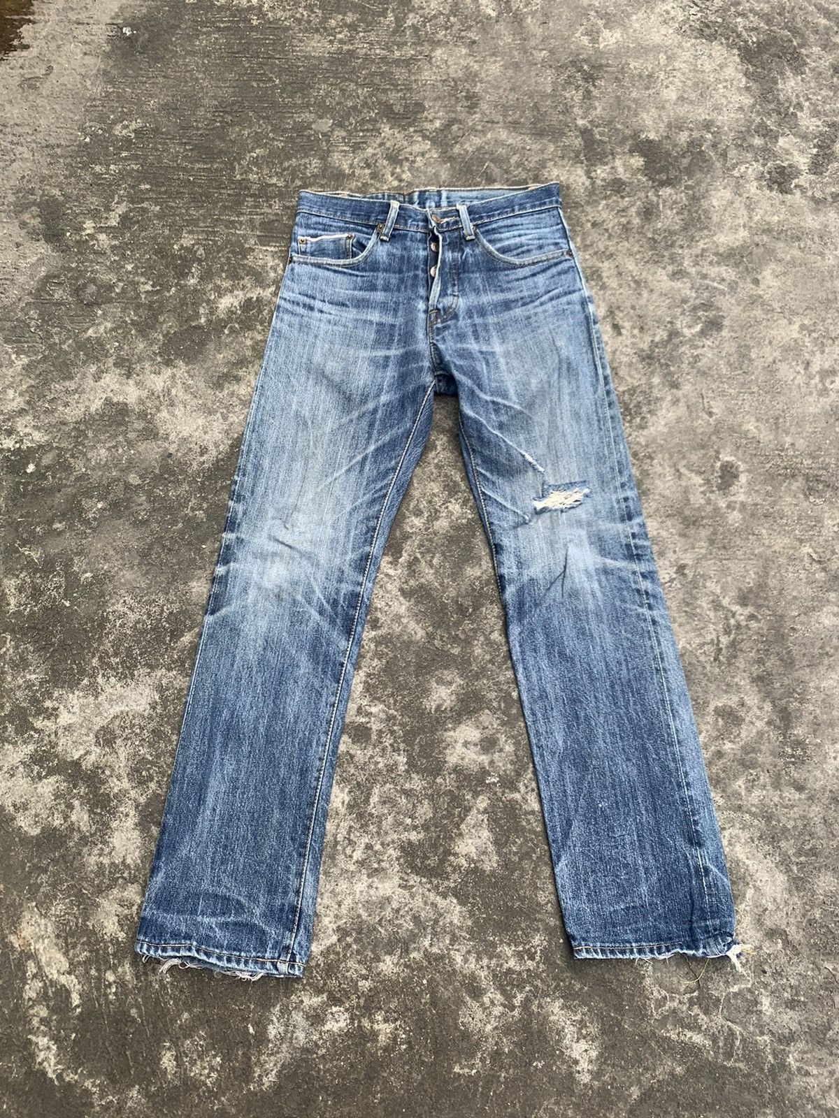 image of Levis Vintage Clothing Vintage Levis Big E Selvedge Engineered Jeans in Wash Denim, Men's (Size 30)