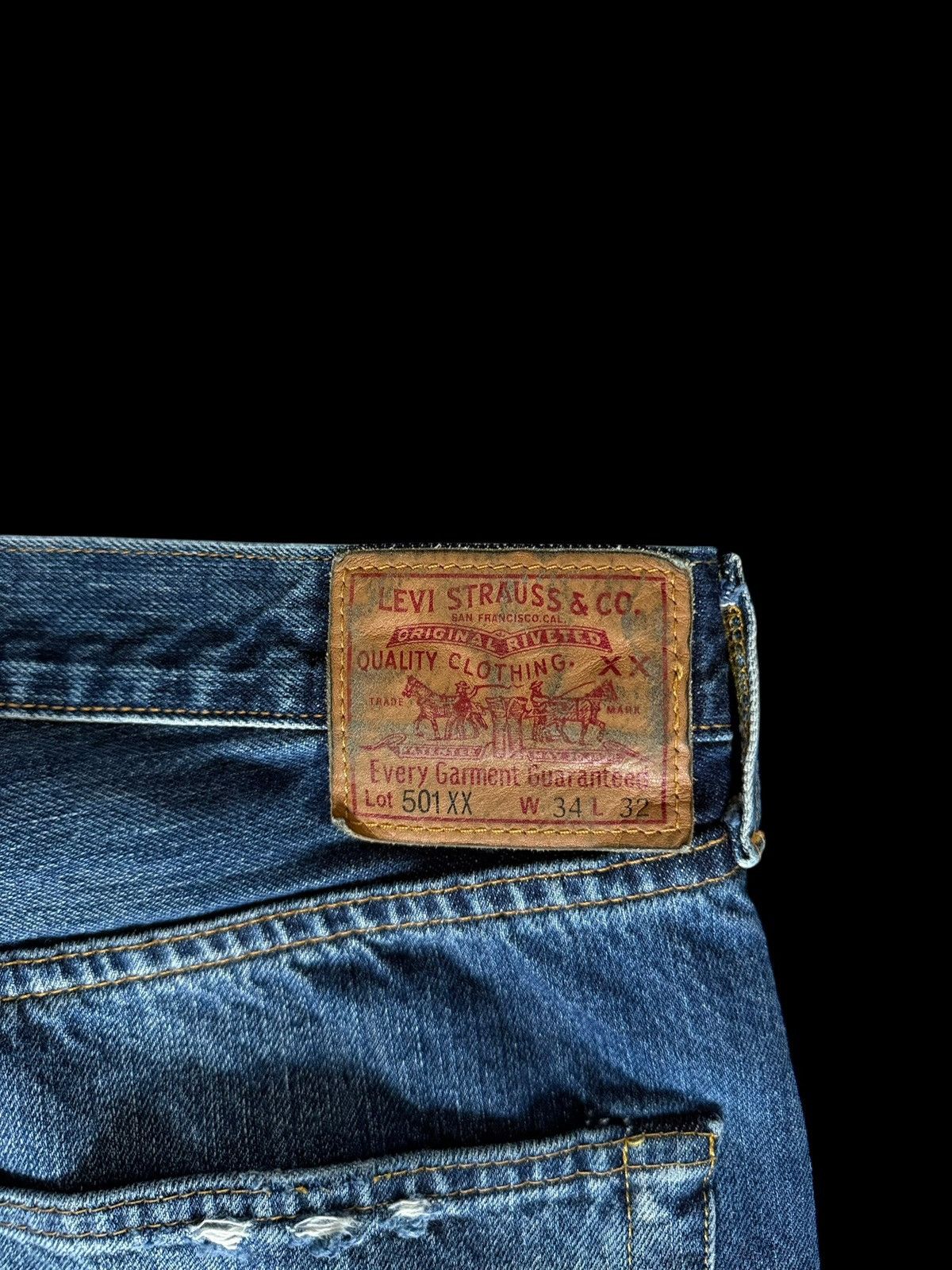 Levi's Levi’s 501 XX Selvedge Washed Distressed Denim 1947 Big E Size US 34 / EU 50 - 5 Thumbnail