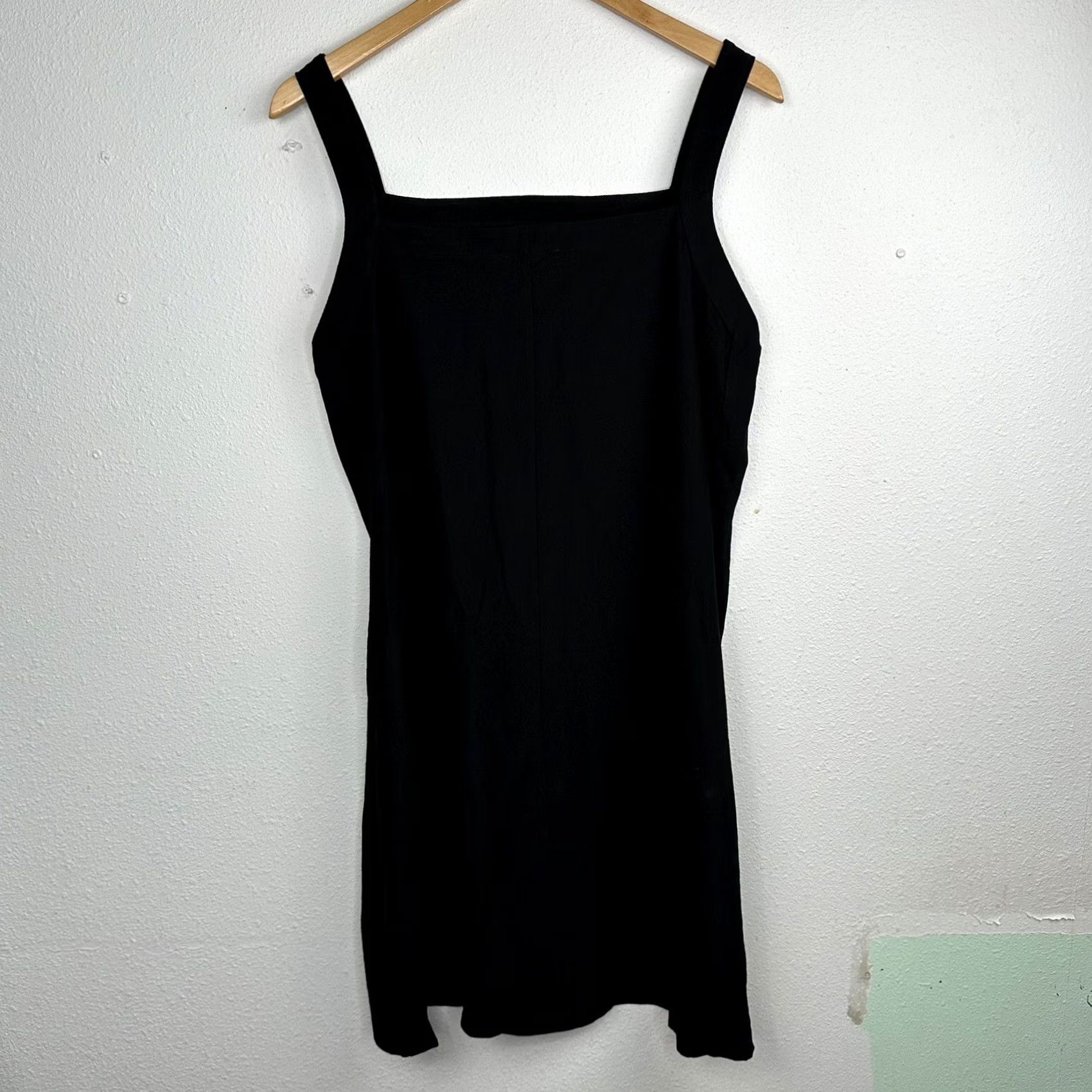 Eileen Fisher VINTAGE Eileen Fisher Dress Shirt Knee-Length Black Square Neck Sleeveless Knit Nylon Spandex Viscose Jumper Size S (fits big) Womens Size S / US 4 / IT 40 - 7 Thumbnail