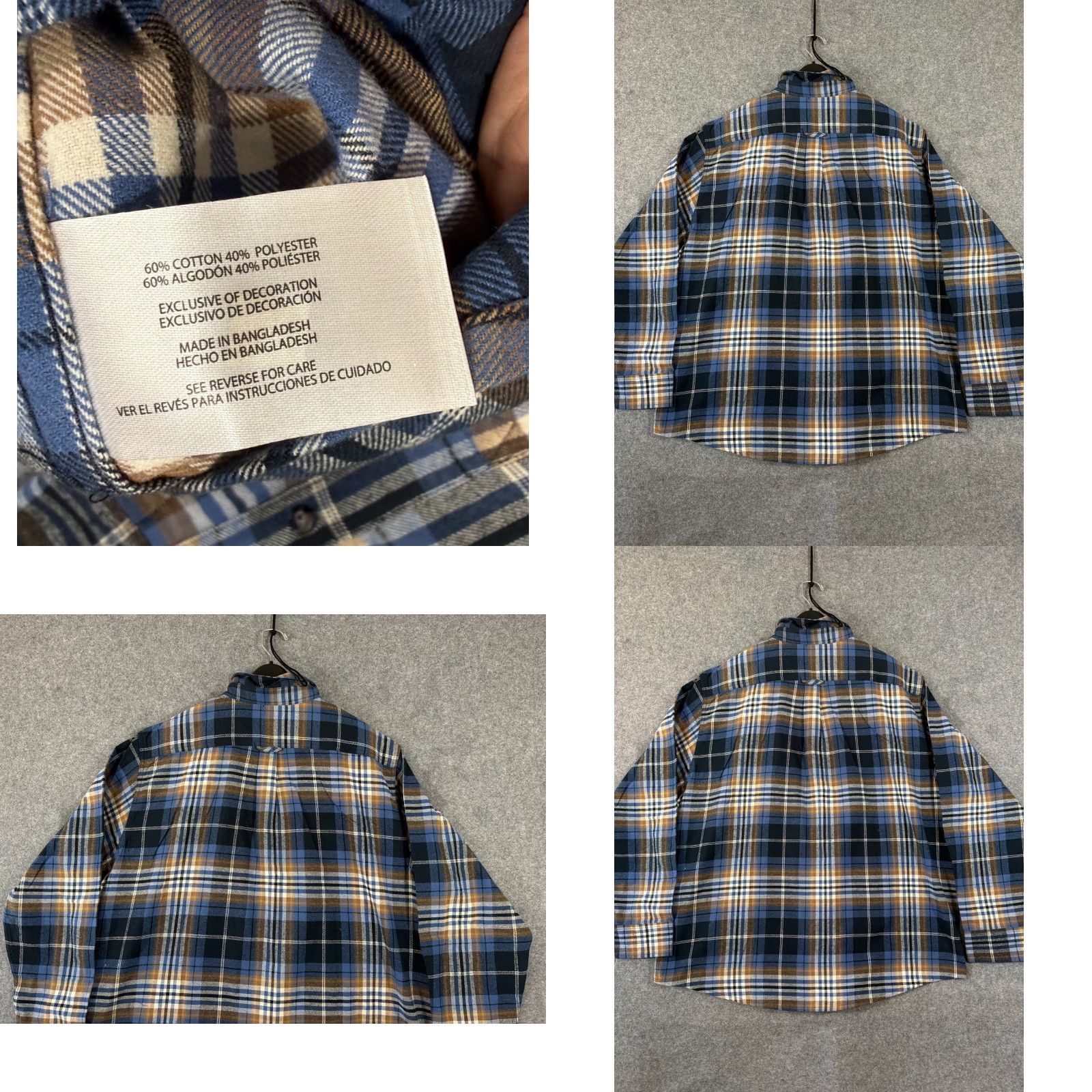 Eddie Bauer VINTAGE? (No) Eddie Bauer Flannel Shirt Mens 2XL Blue Plaid Button-Up Long Sleeve Outdoor NWT Size US XXL / EU 58 / 5 - 8 Thumbnail