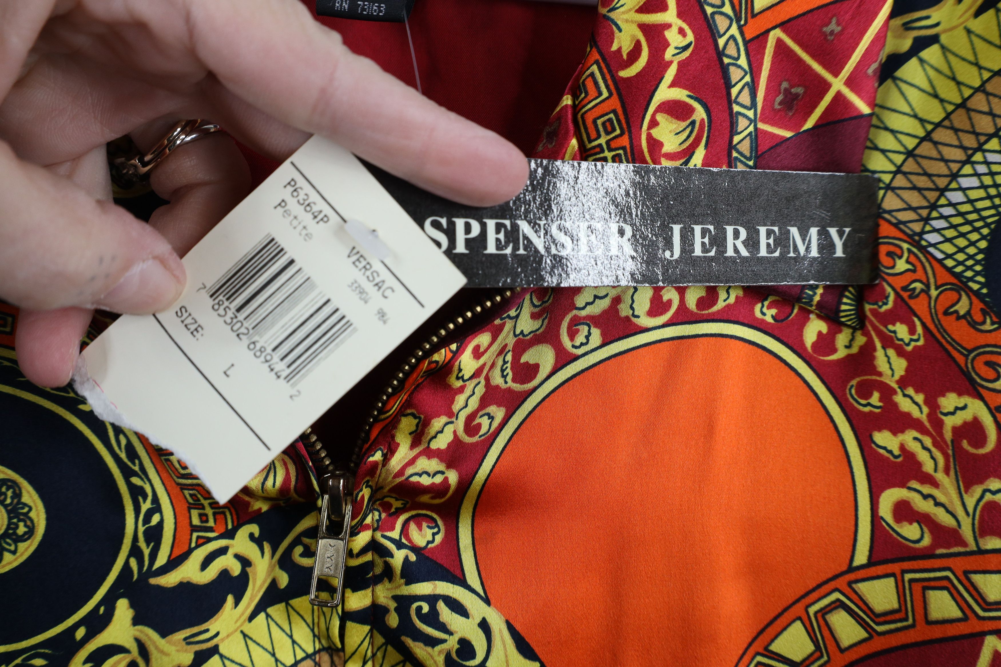 Vintage Deadstock Vintage 90s Streetwear Geometric Zip Bomber Jacket Size L / US 10 / IT 46 - 5 Thumbnail