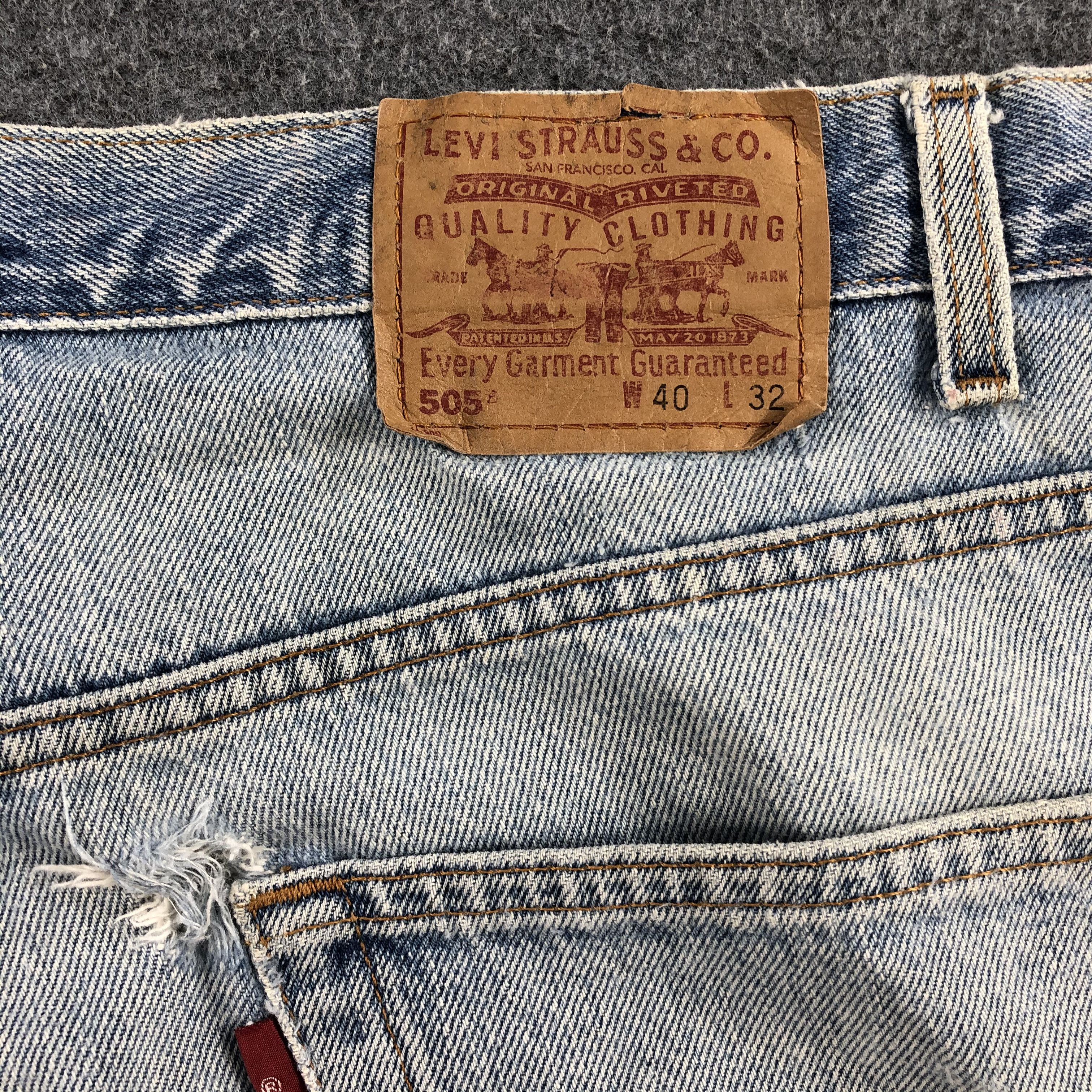 Levi's 90s Vintage Light Wash Levis 505 Jeans-J1628 Size US 40 / EU 56 - 5 Thumbnail