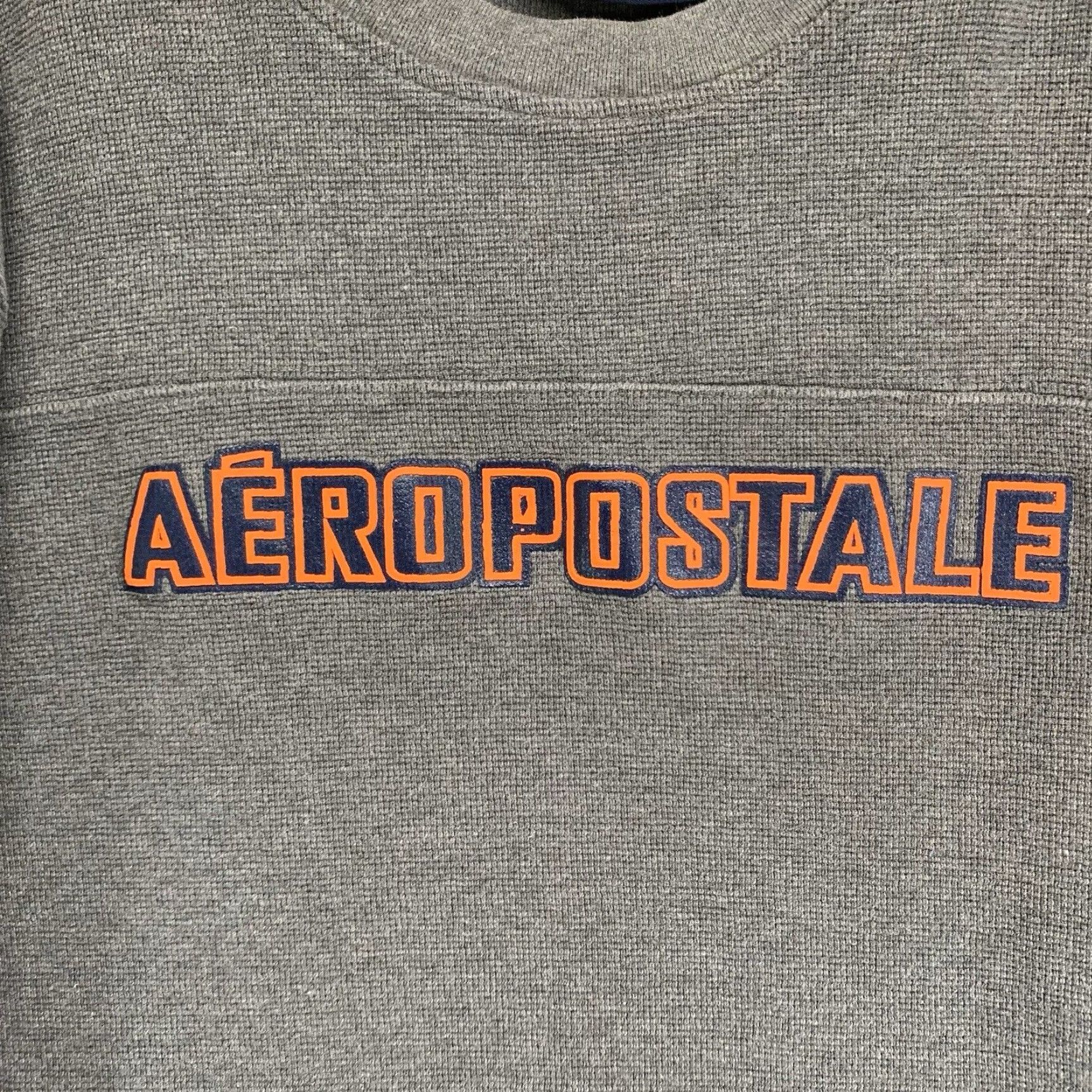 Aeropostale VINTAGE Aeropostale Thermal Shirt Men M Long Sleeve Crew Neck Gray Embroidered Logo Y2K Astro Boy Tommy Blue Classic Sports 2000s Size US M / EU 48-50 / 2 - 2 Thumbnail