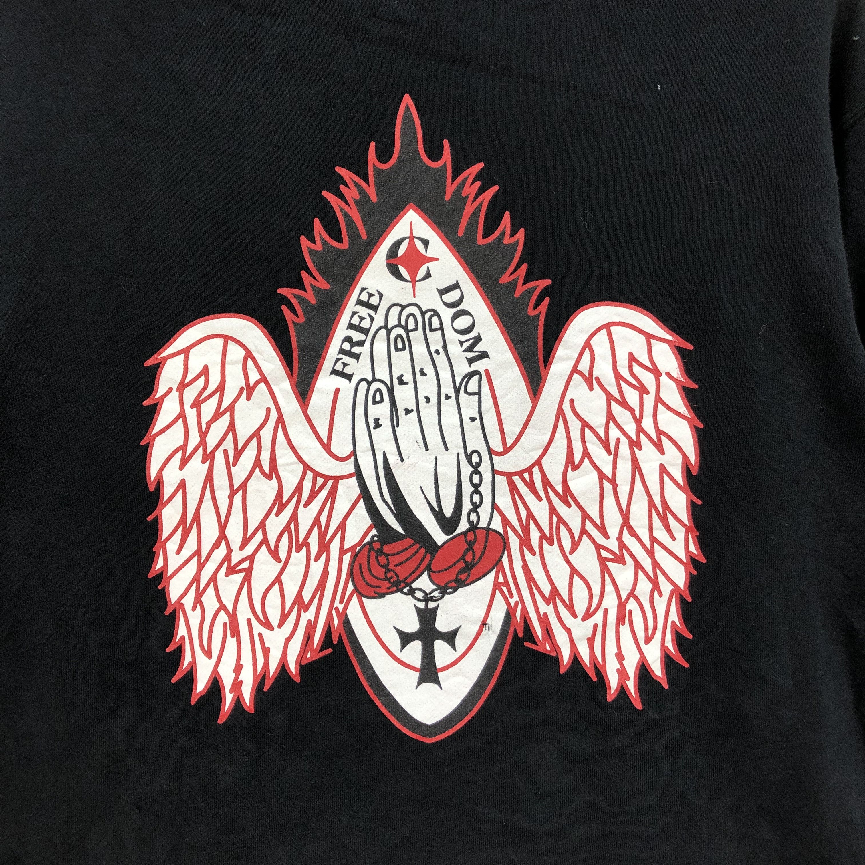 Japanese Brand WINGS OF FREEDOM GRAPHIC HOODIES #5210-180 Size US L / EU 52-54 / 3 - 2 Thumbnail
