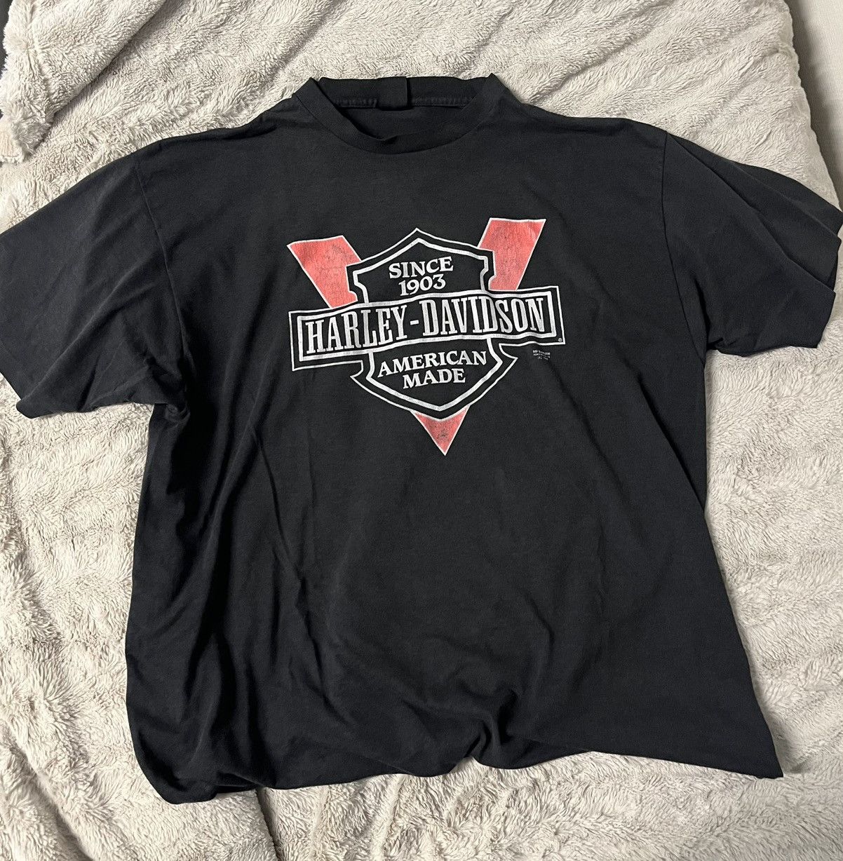 Harley Davidson × Vintage 1990 Harley Davidson 3D Emblem Freedom Cycles OKLA Size US XXL / EU 58 / 5 - 1 Thumbnail