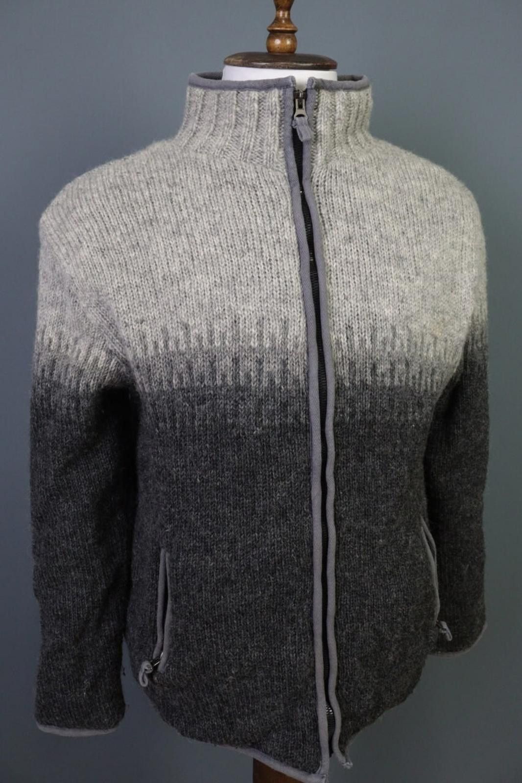 Designer Pachamama Grey / Brown Colorblock Full Zip Jacket Size M/L Size US L / EU 52-54 / 3 - 4 Thumbnail