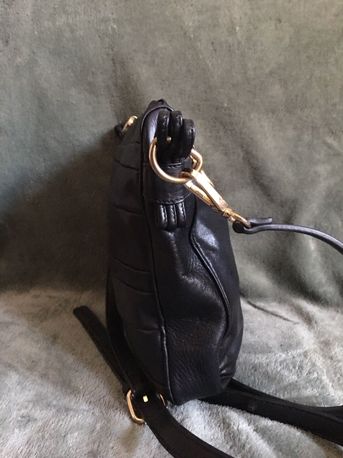Vintage Benno Camenzind Vintage Black Leather Crossbody Shoulder Bag Size ONE SIZE - 4 Thumbnail